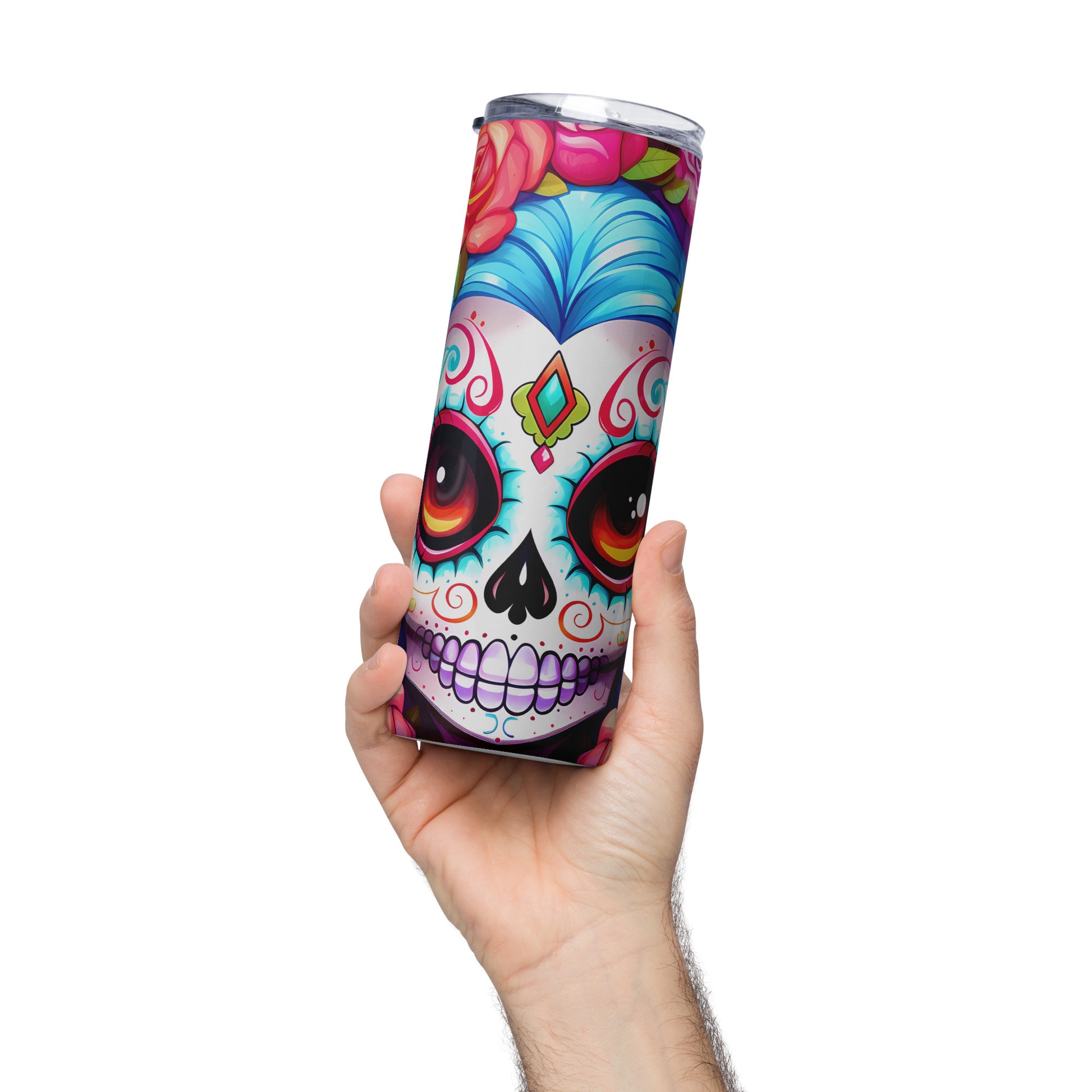 Day of the Dead Sugar Skull 02 Stainless steel tumbler CedarHill Country Market