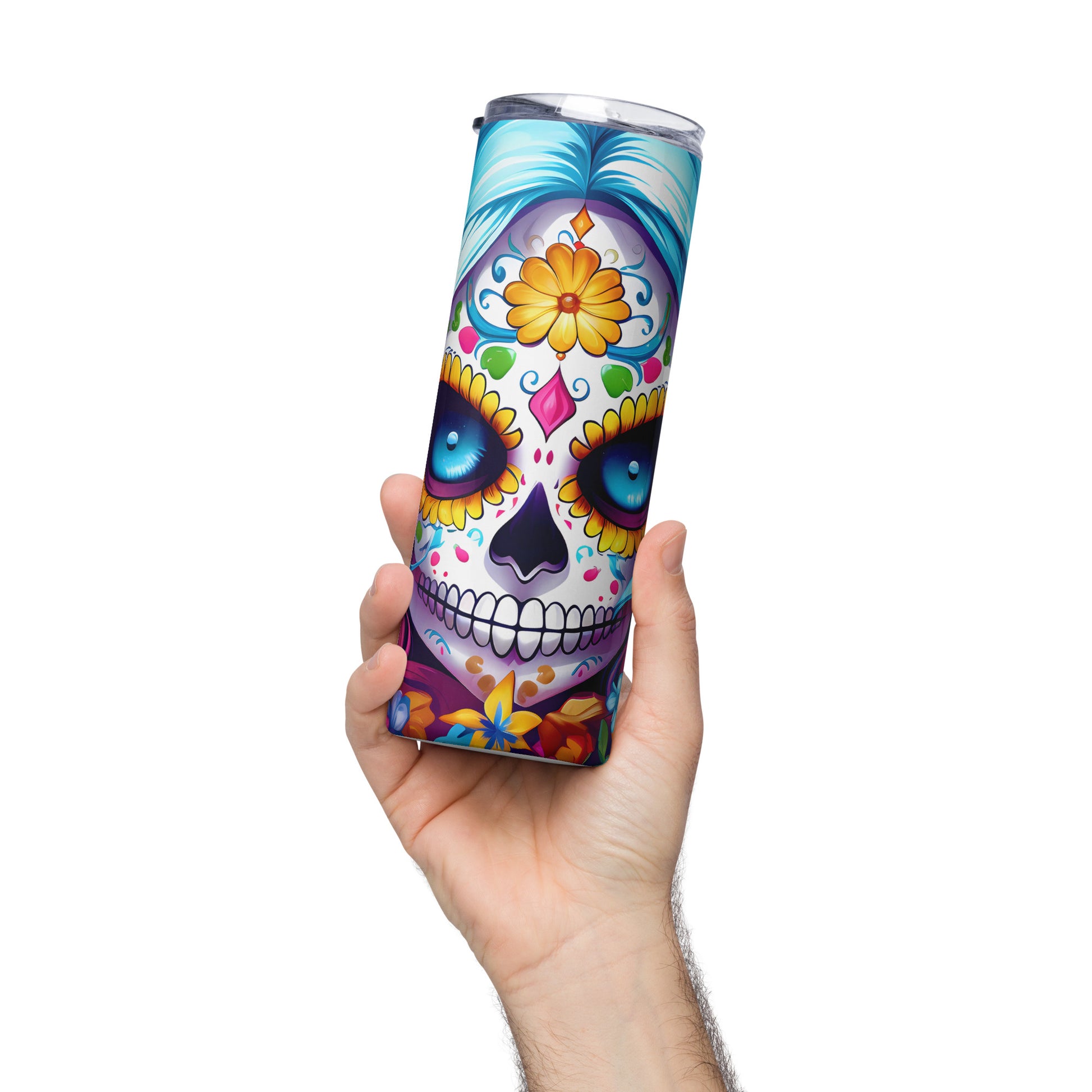 Day of the Dead Sugar Skulls 03 Stainless steel tumbler CedarHill Country Market
