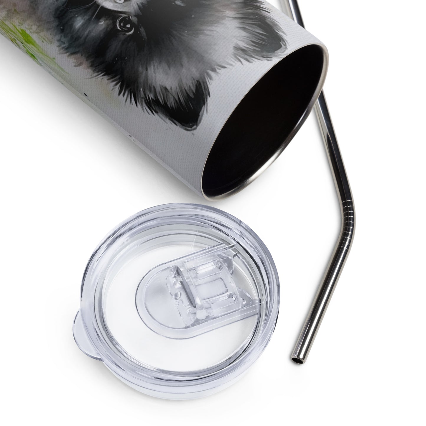 Black Pomeranian Stainless steel tumbler CedarHill Country Market