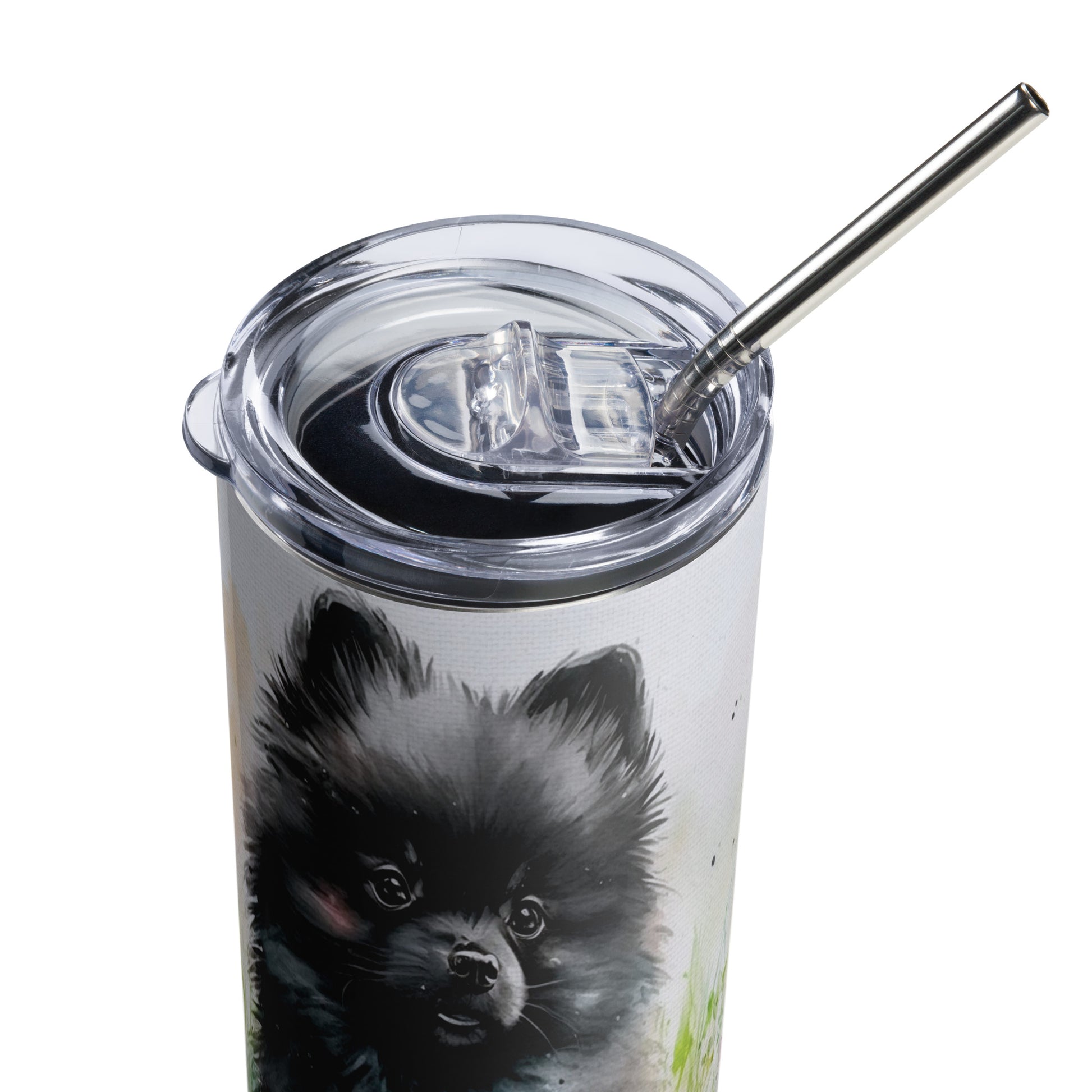 Black Pomeranian Stainless steel tumbler CedarHill Country Market