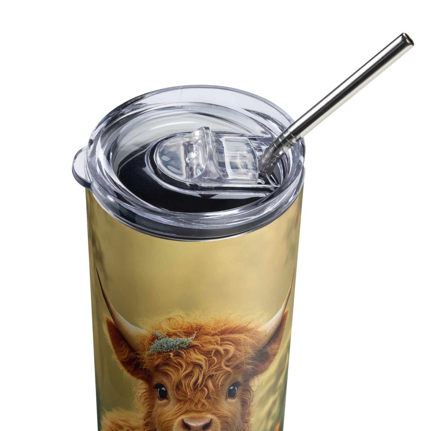 Baby Highland Cow in Fairyland Stainless steel tumbler CedarHill Country Market