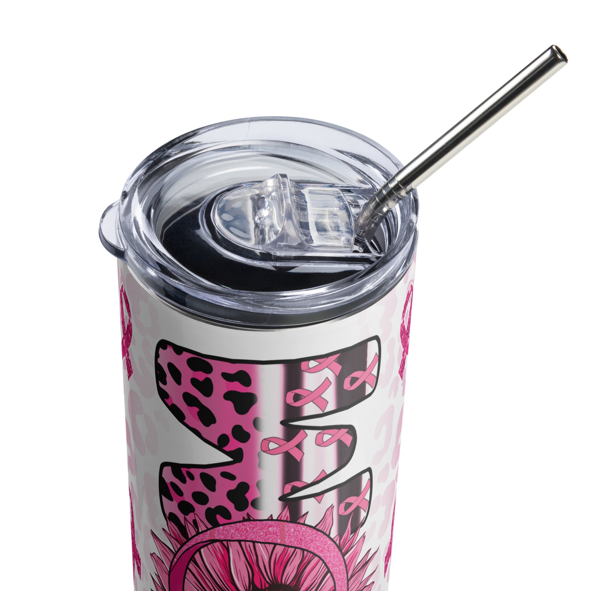 Breast Cancer Warrior MOM Stainless steel tumbler CedarHill Country Market