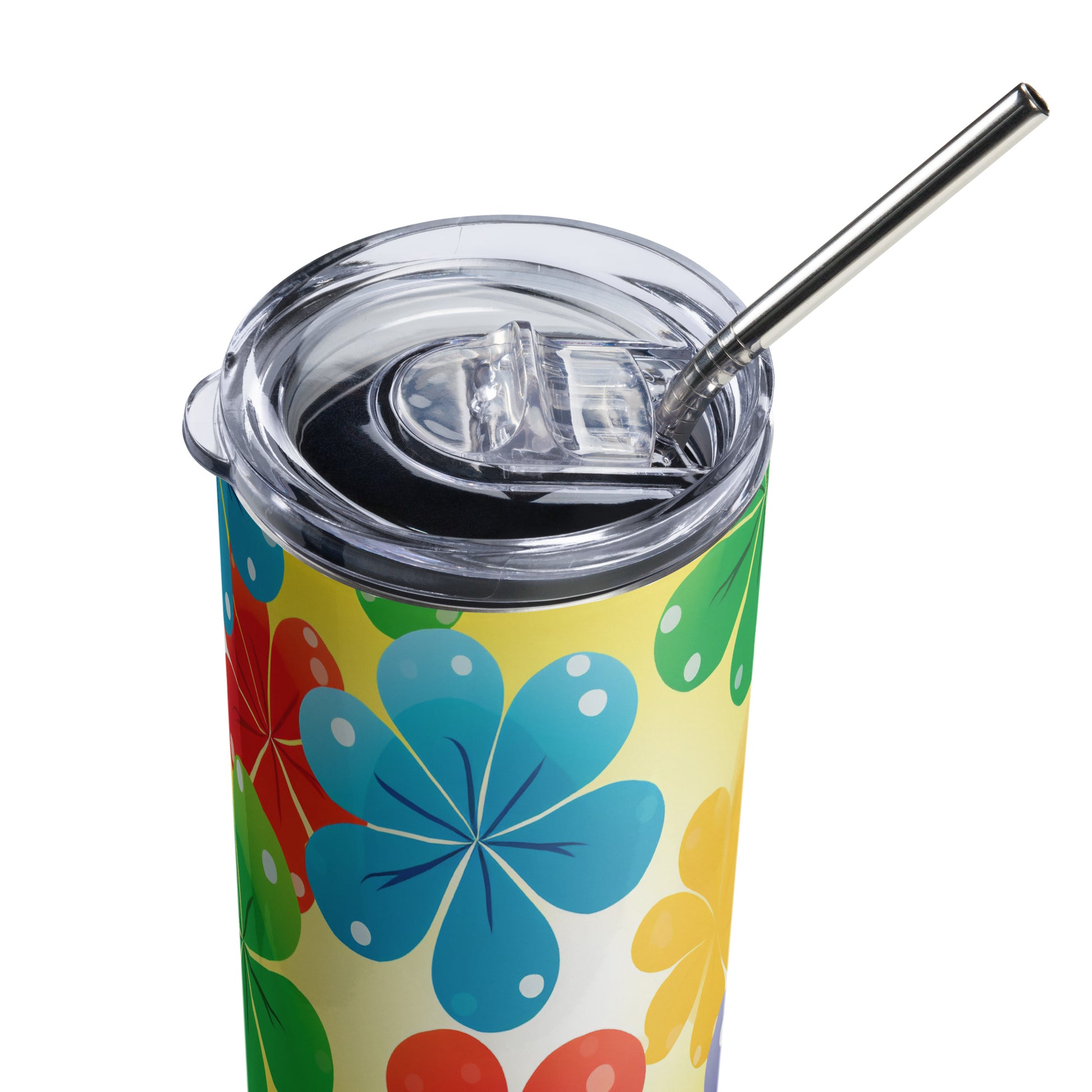 Pushing Up Colorful Daisey's Stainless steel tumbler CedarHill Country Market
