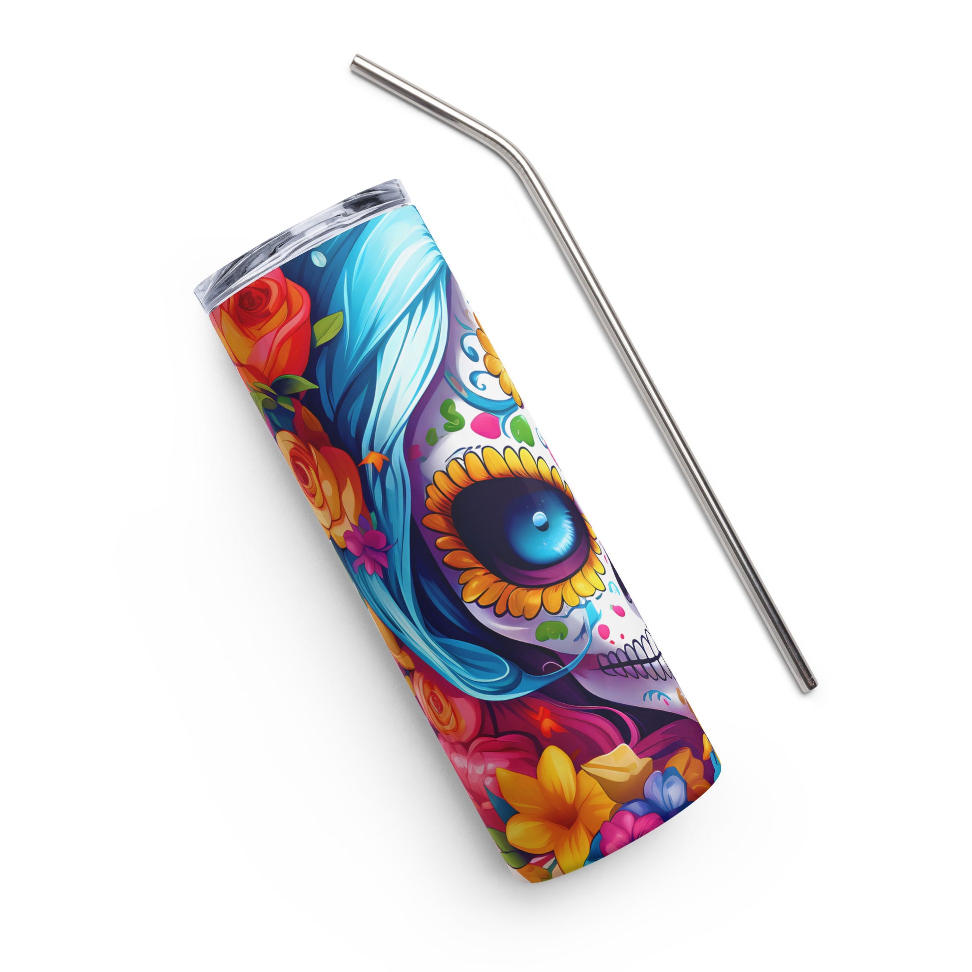 Day of the Dead Sugar Skulls 03 Stainless steel tumbler CedarHill Country Market