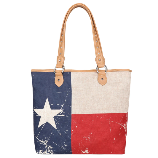 MW739-9318 Montana West Texas Pride Collection Canvas Tote Bag Cedar Hill Country Market