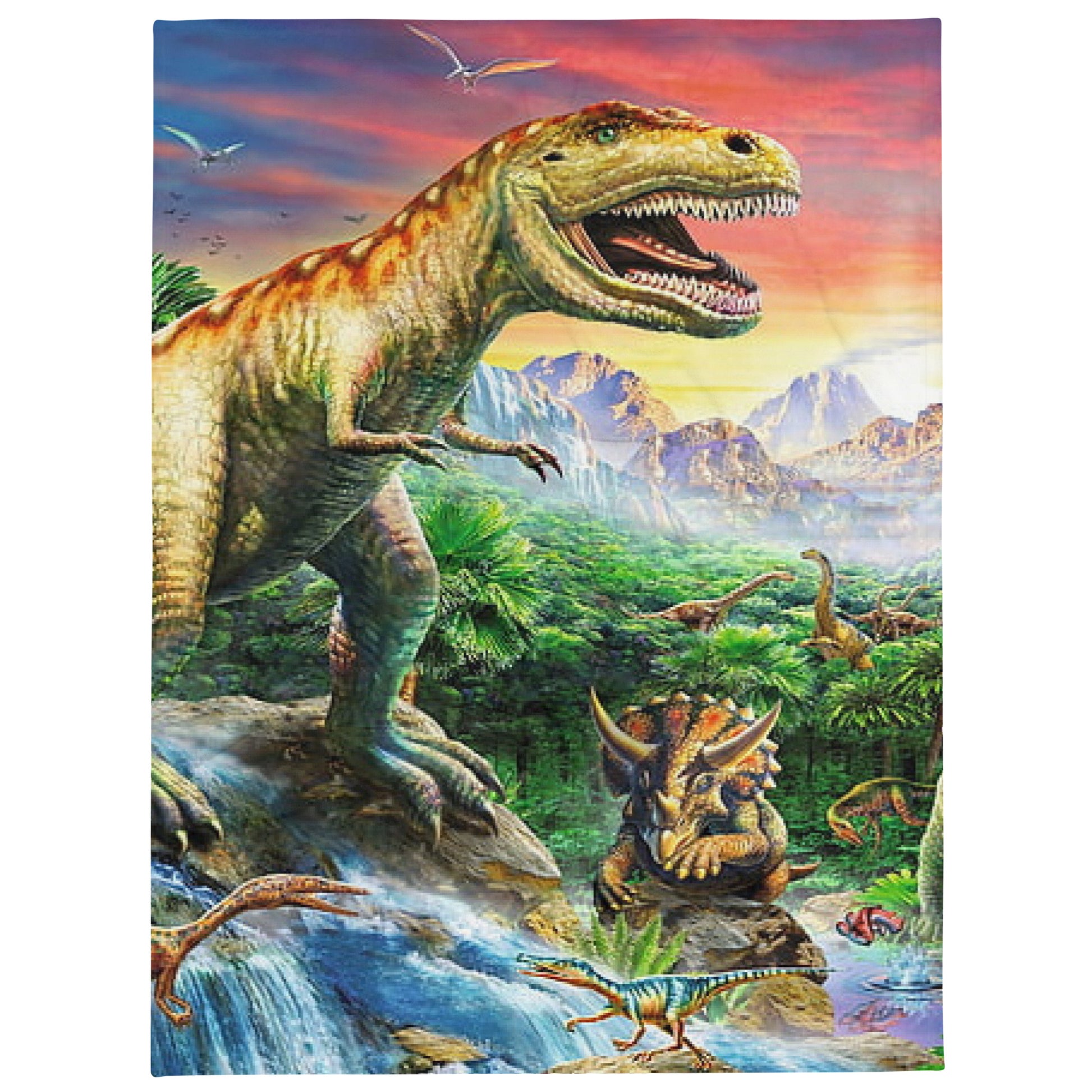 Dinosaurs Among Us Throw Blanket CedarHill Country Market