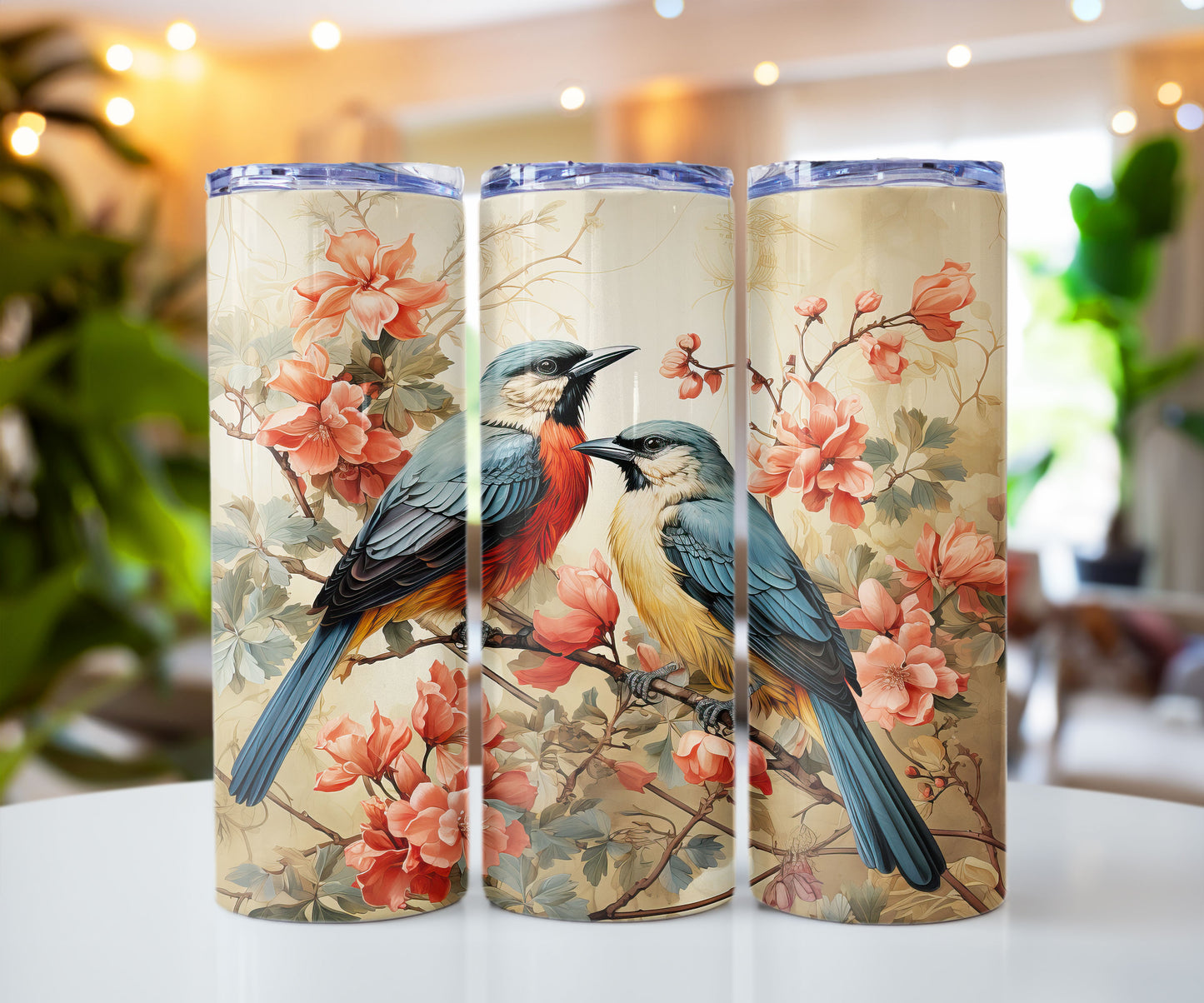 Timeless Feather and Flora Stainless steel tumbler CedarHill Country Market
