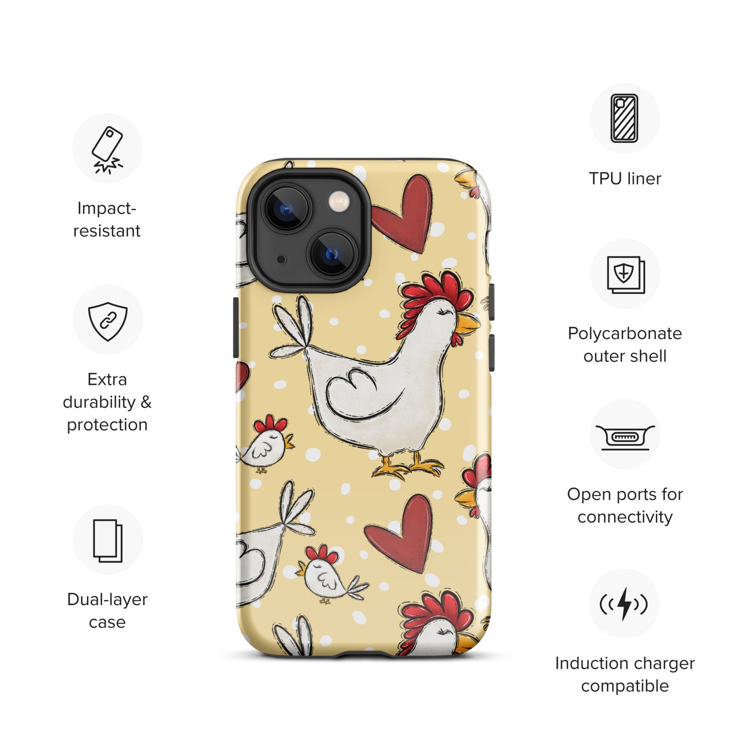 Yellow Chicken/Hen Themed Tough Case for iPhone® CedarHill Country Market