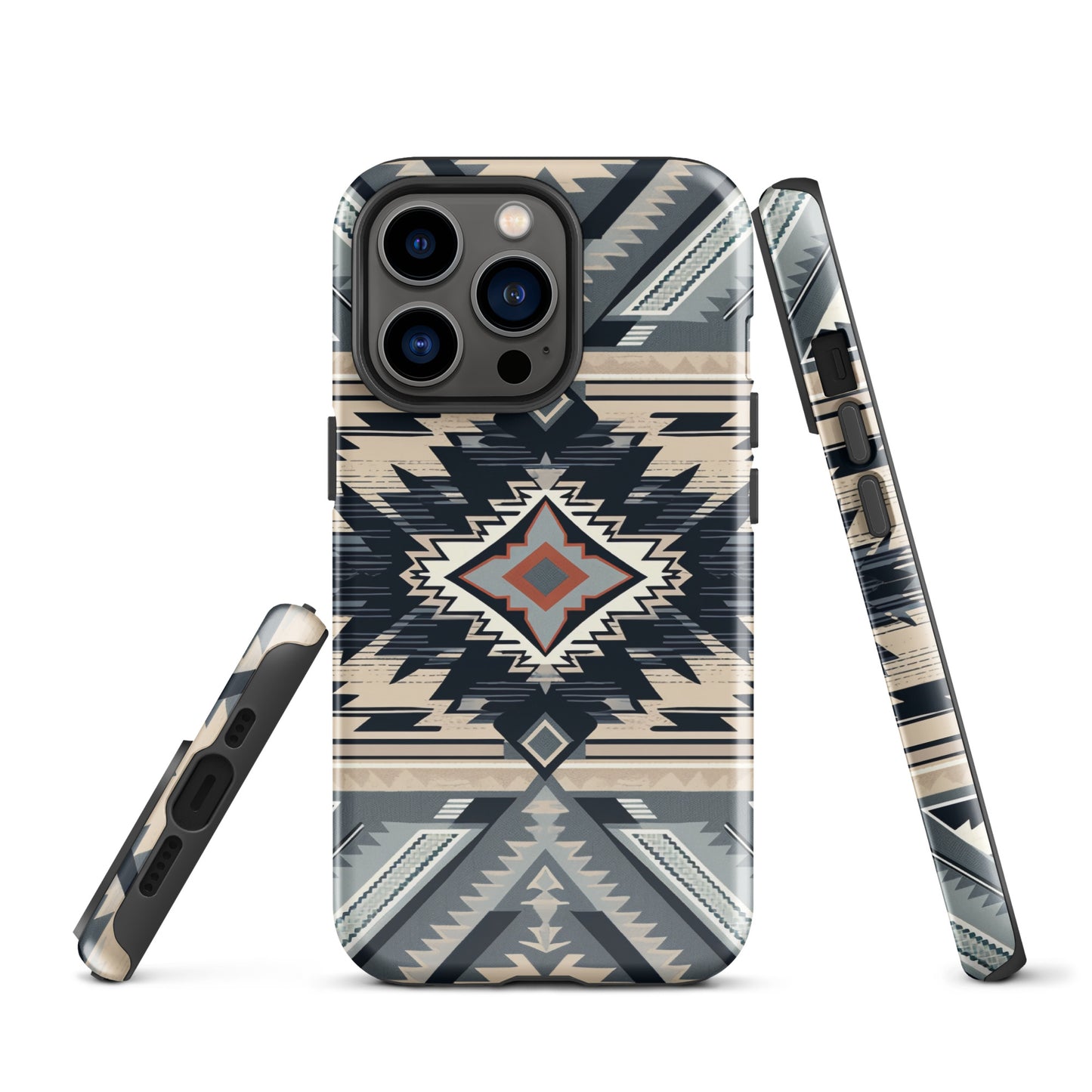 Aztec Navy and Tan Tough Case for iPhone® CedarHill Country Market