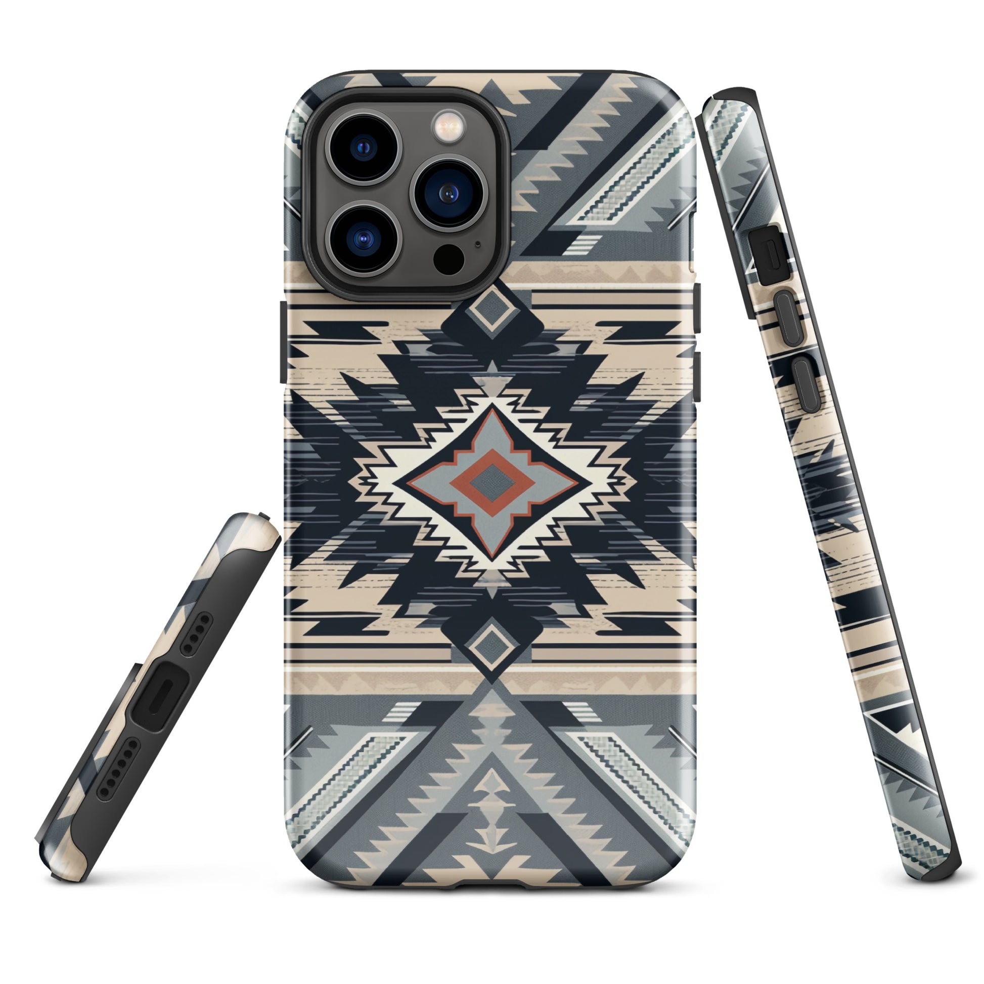 Aztec Navy and Tan Tough Case for iPhone® CedarHill Country Market