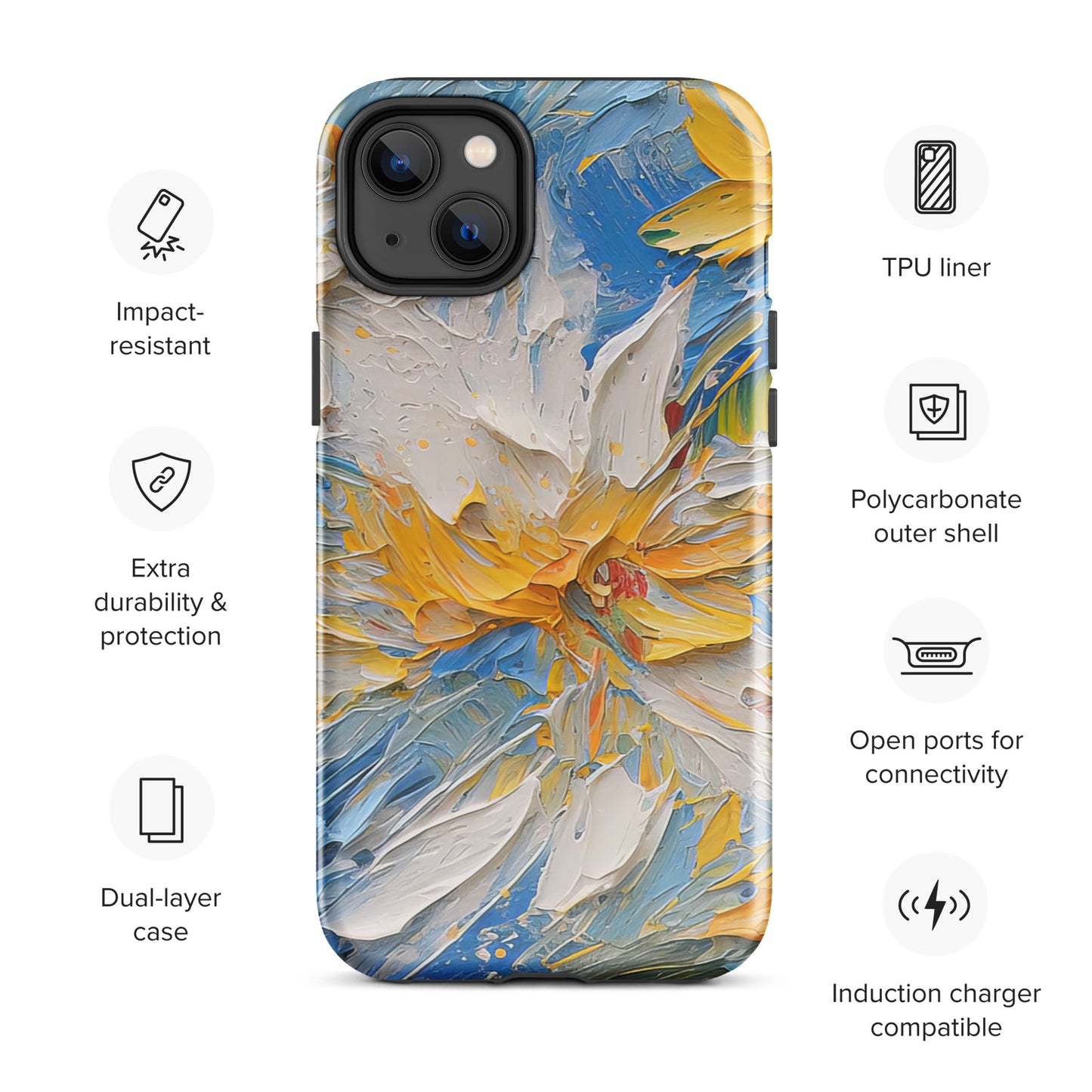 Blue and Yellow Artist Themed Tough Case for iPhone® CedarHill Country Market