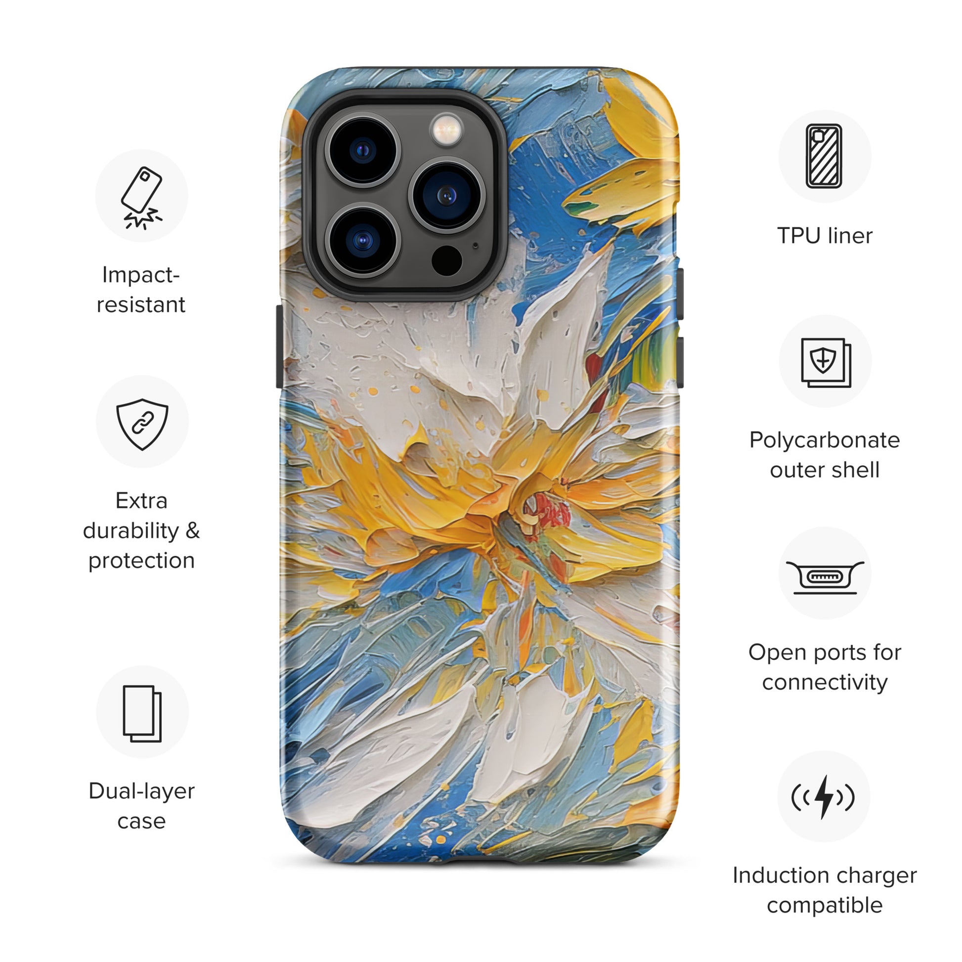 Blue and Yellow Artist Themed Tough Case for iPhone® CedarHill Country Market