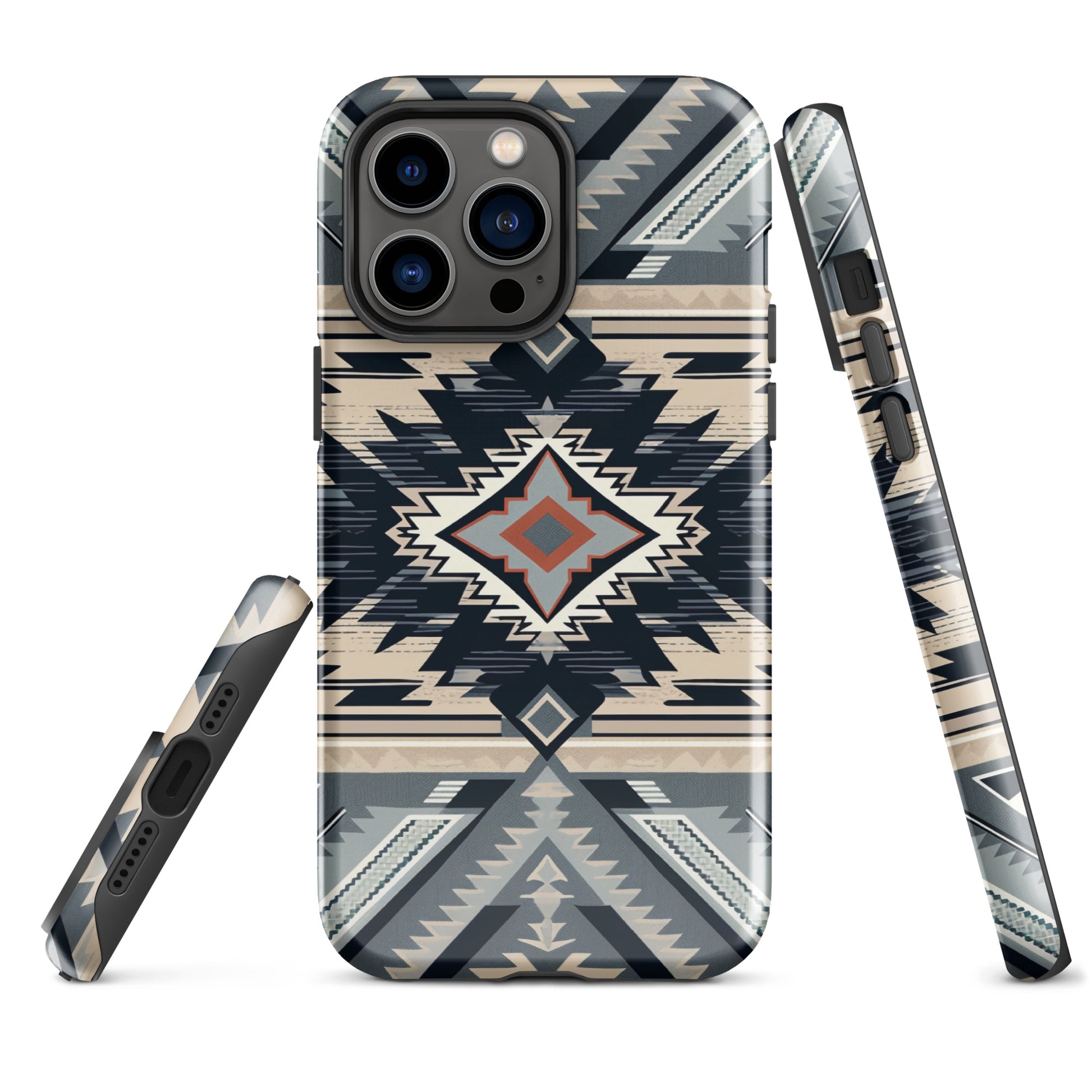 Aztec Navy and Tan Tough Case for iPhone® CedarHill Country Market