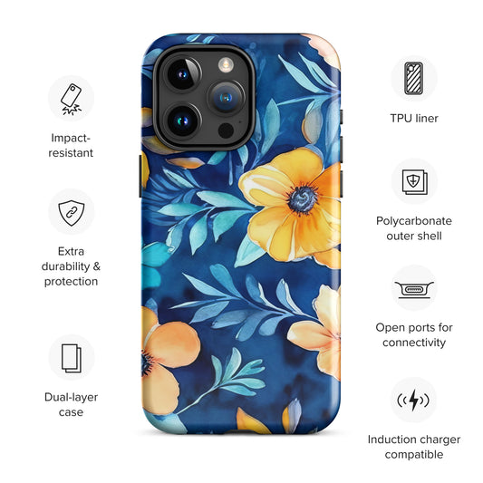 Blue and Yellow Rose Tough Case for iPhone® CedarHill Country Market