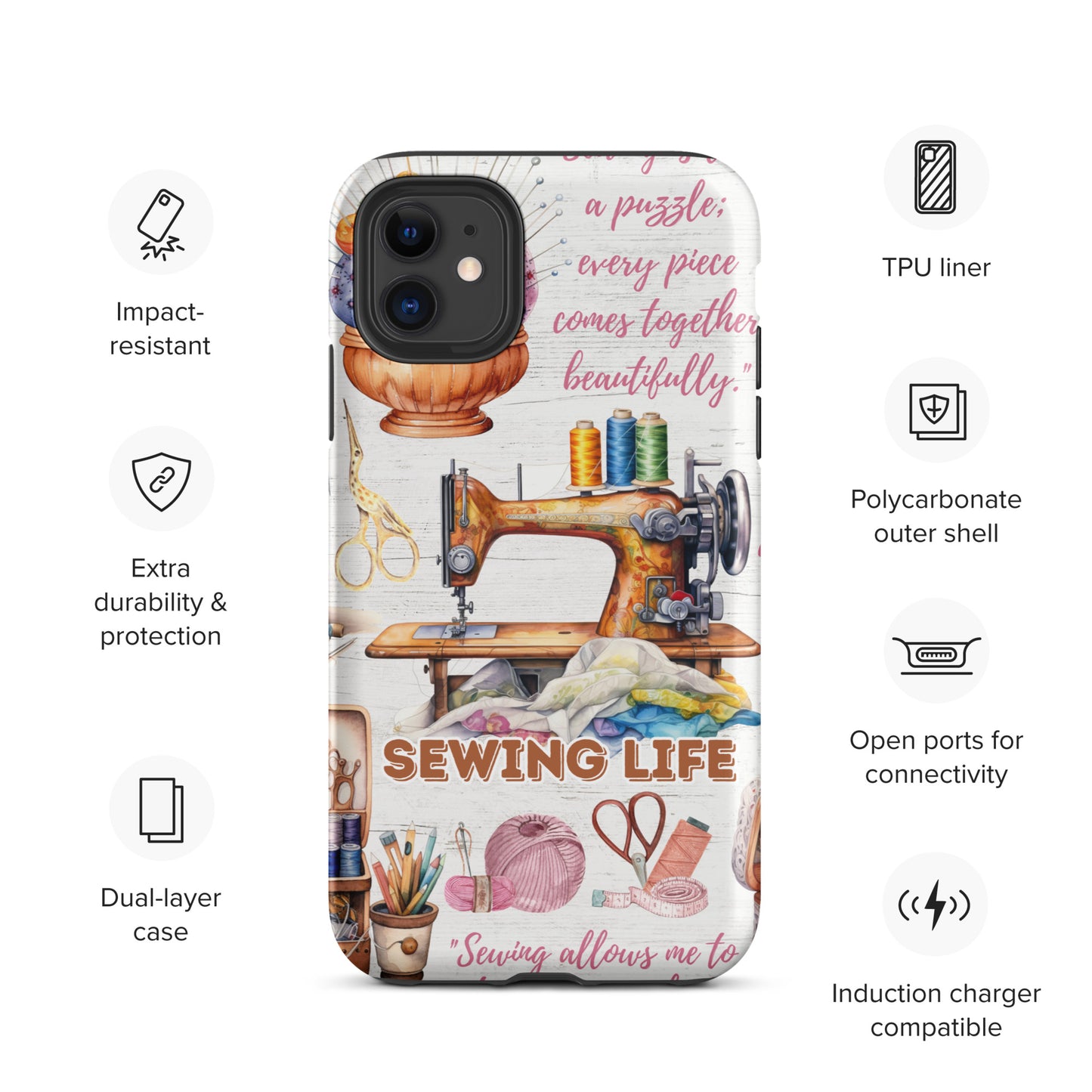 Sewing Life Themed Tough Case for iPhone® CedarHill Country Market