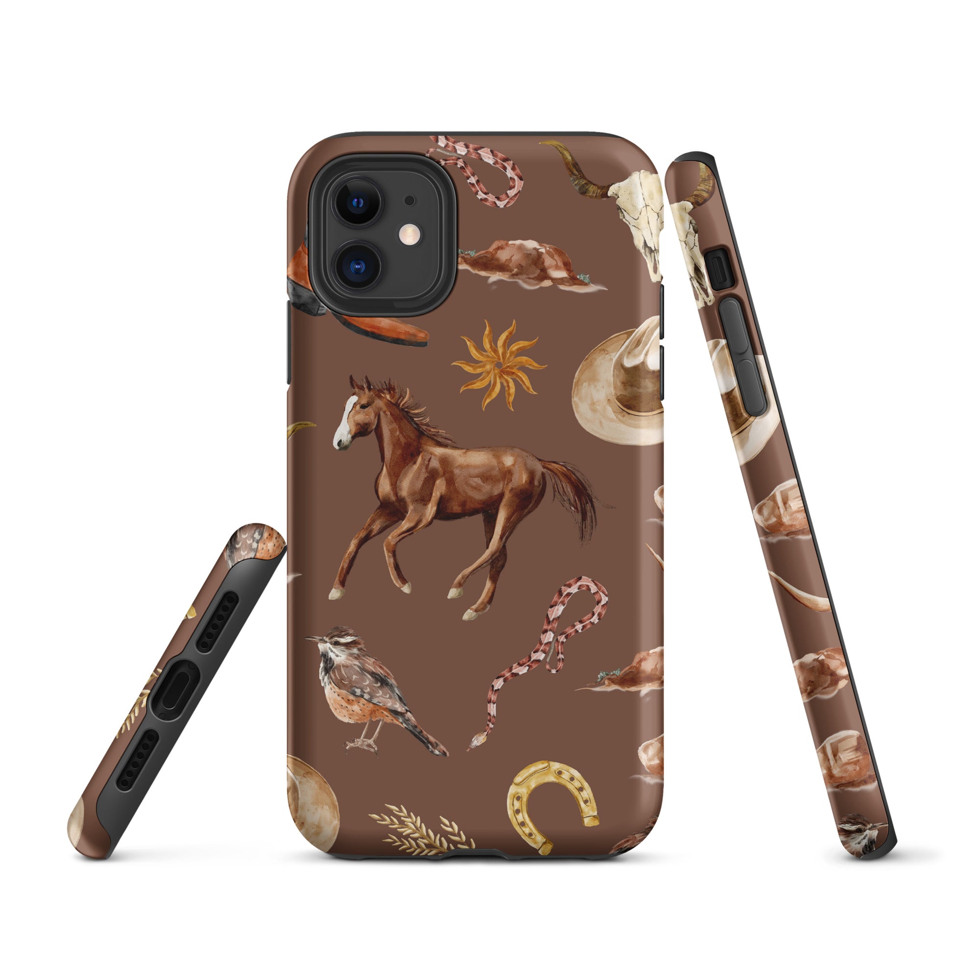 Run Wild Horses Dark Western Themed Tough Case for iPhone® CedarHill Country Market