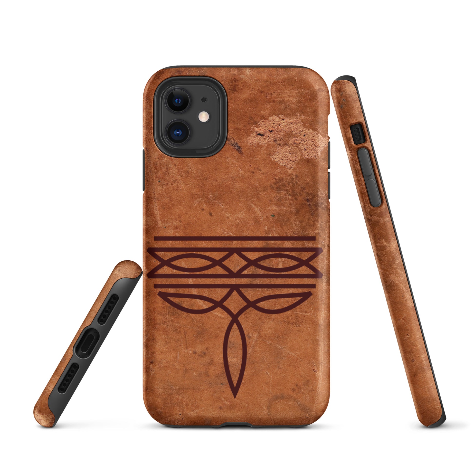 Leather Print with Boot Stitch Tough Case for iPhone® CedarHill Country Market