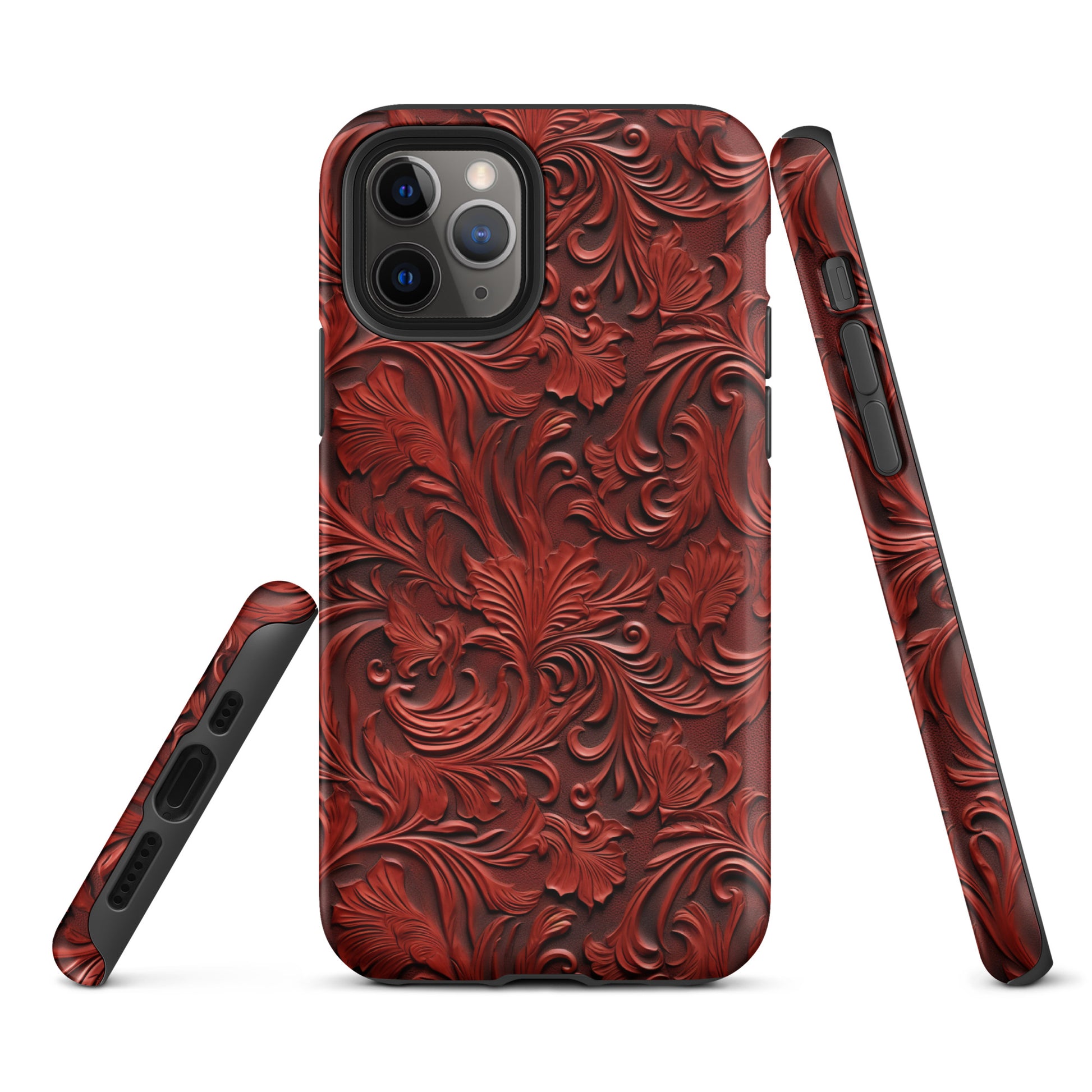 Western Tooled Leather Like Tough Case for iPhone® CedarHill Country Market