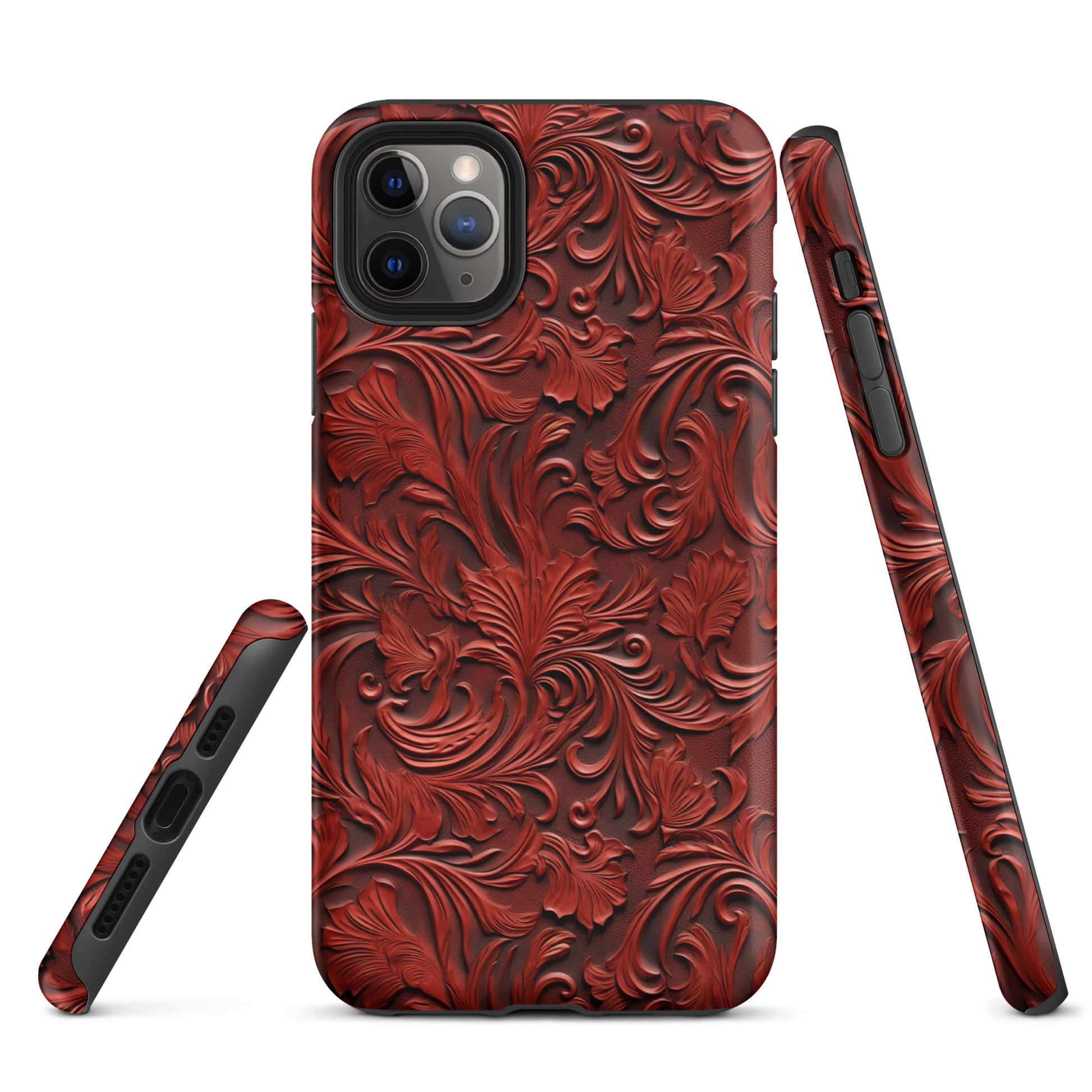 Western Tooled Leather Like Tough Case for iPhone® CedarHill Country Market