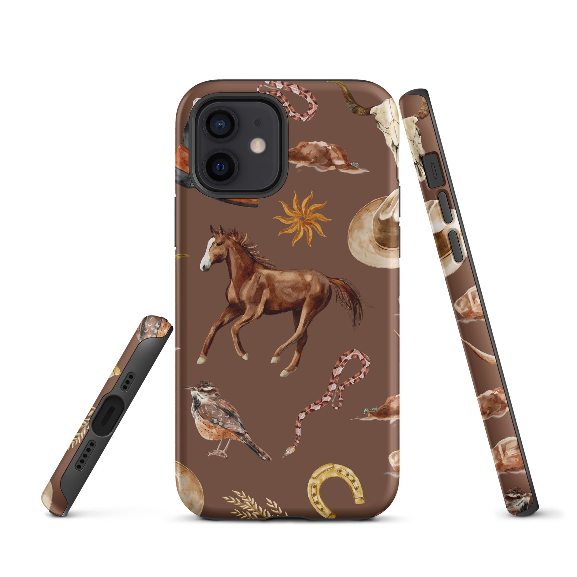 Run Wild Horses Dark Western Themed Tough Case for iPhone® CedarHill Country Market