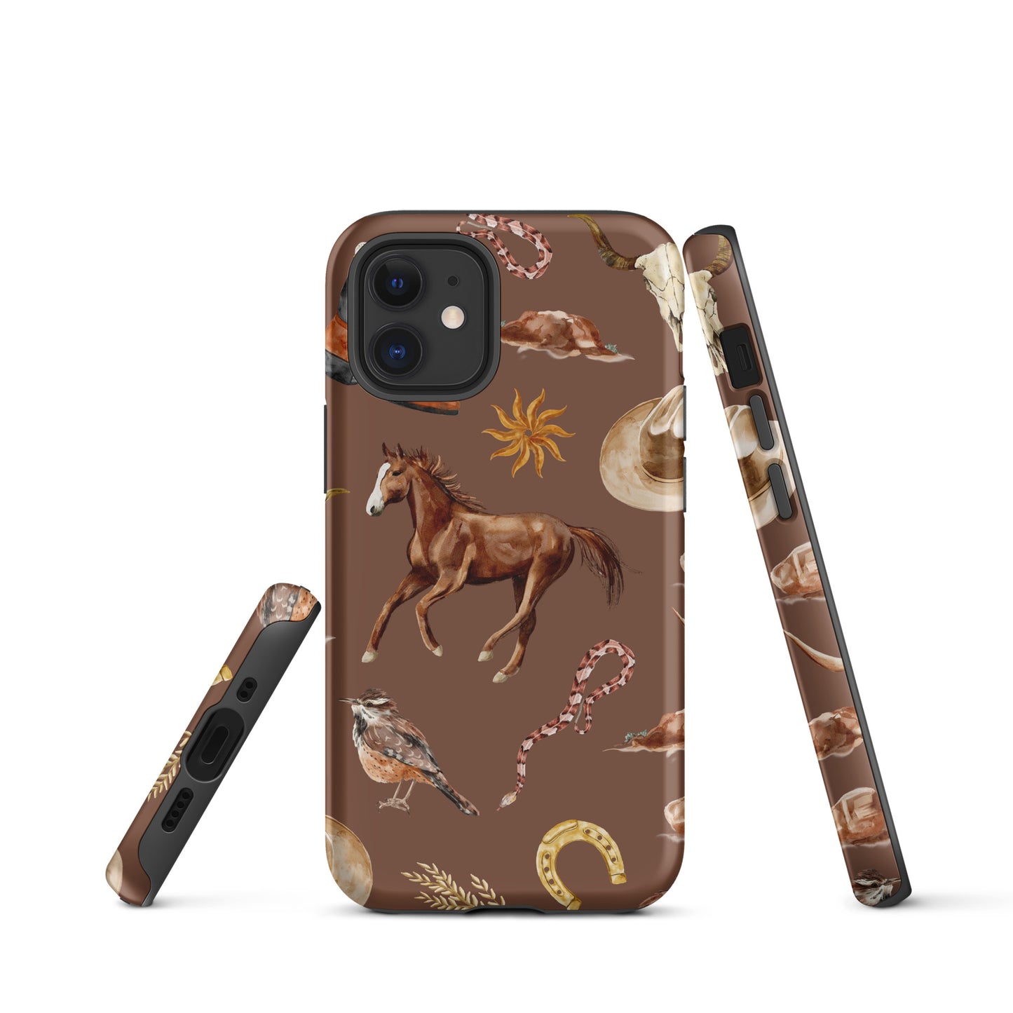 Run Wild Horses Dark Western Themed Tough Case for iPhone® CedarHill Country Market