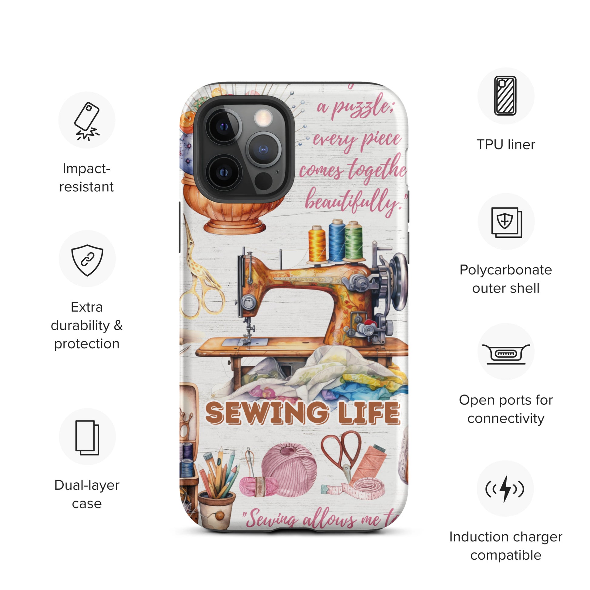 Sewing Life Themed Tough Case for iPhone® CedarHill Country Market