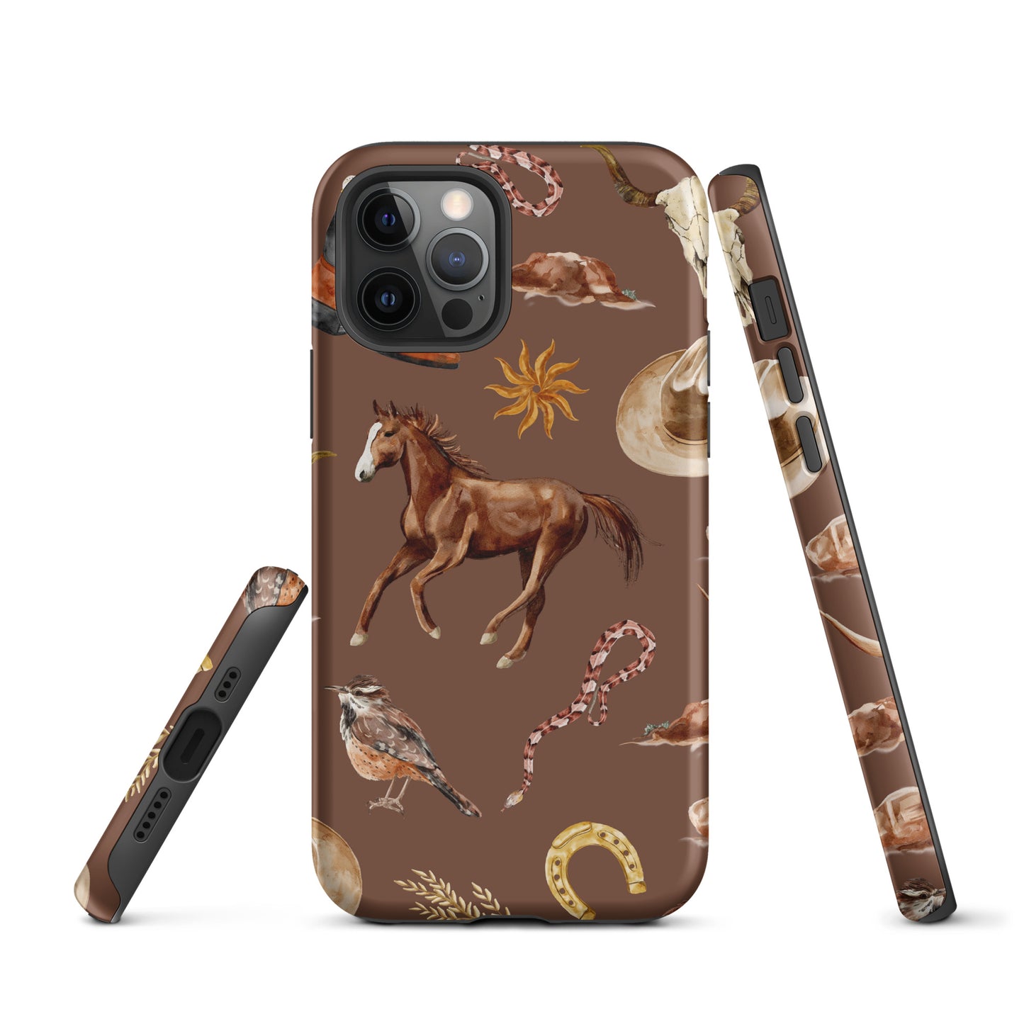 Run Wild Horses Dark Western Themed Tough Case for iPhone® CedarHill Country Market