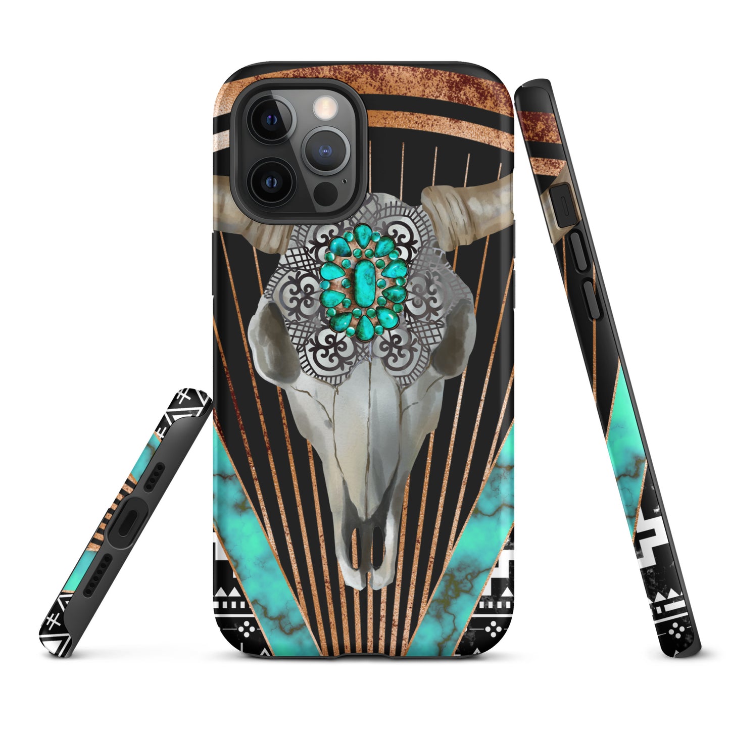 Bullhead and Conchos Western Themed Tough Case for iPhone®