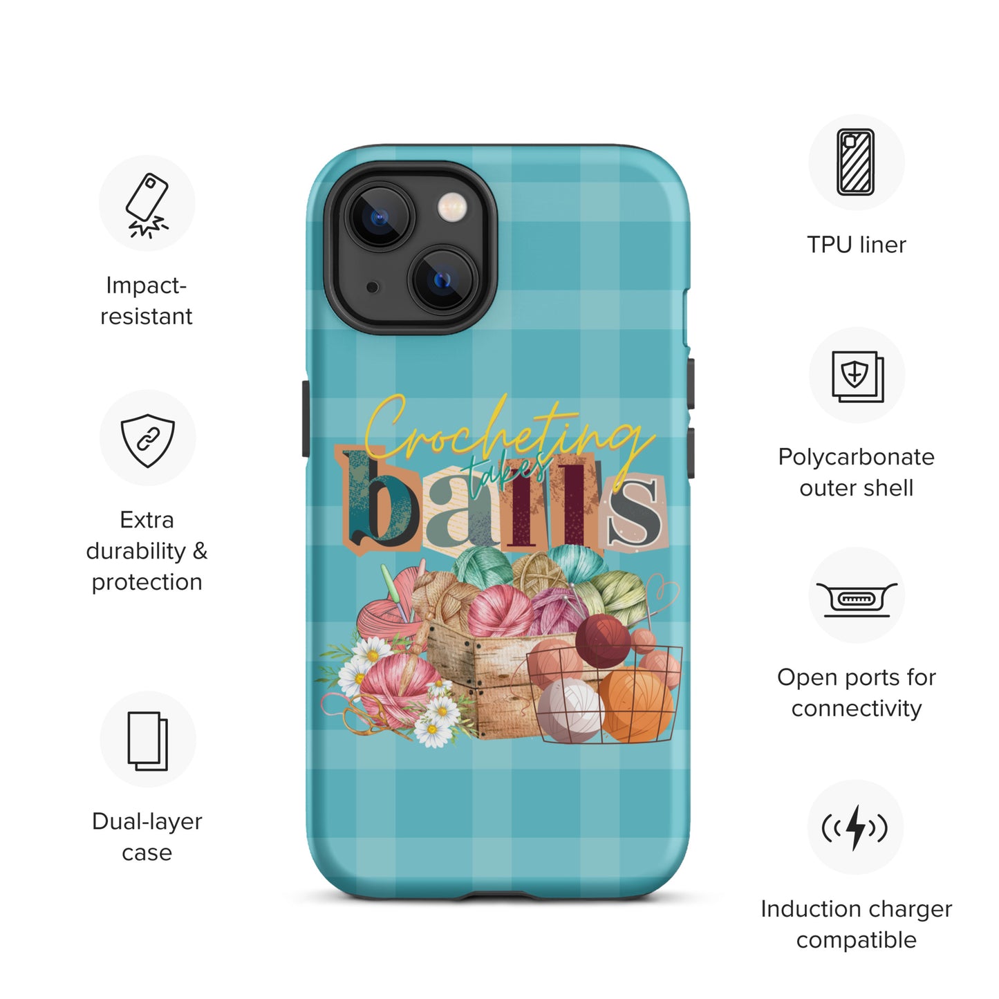 Crocheting Takes Balls Themed Tough Case for iPhone® CedarHill Country Market