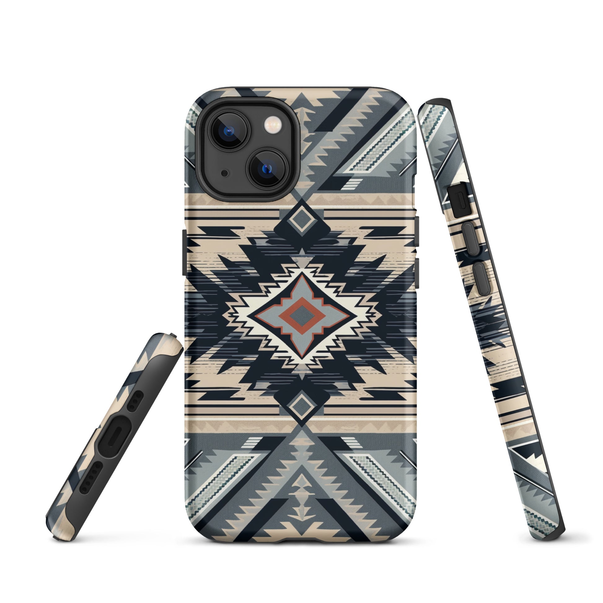 Aztec Navy and Tan Tough Case for iPhone® CedarHill Country Market