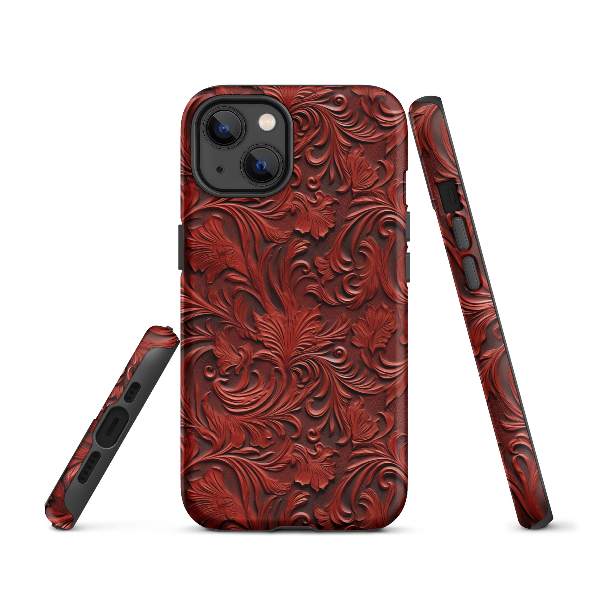 Western Tooled Leather Like Tough Case for iPhone® CedarHill Country Market