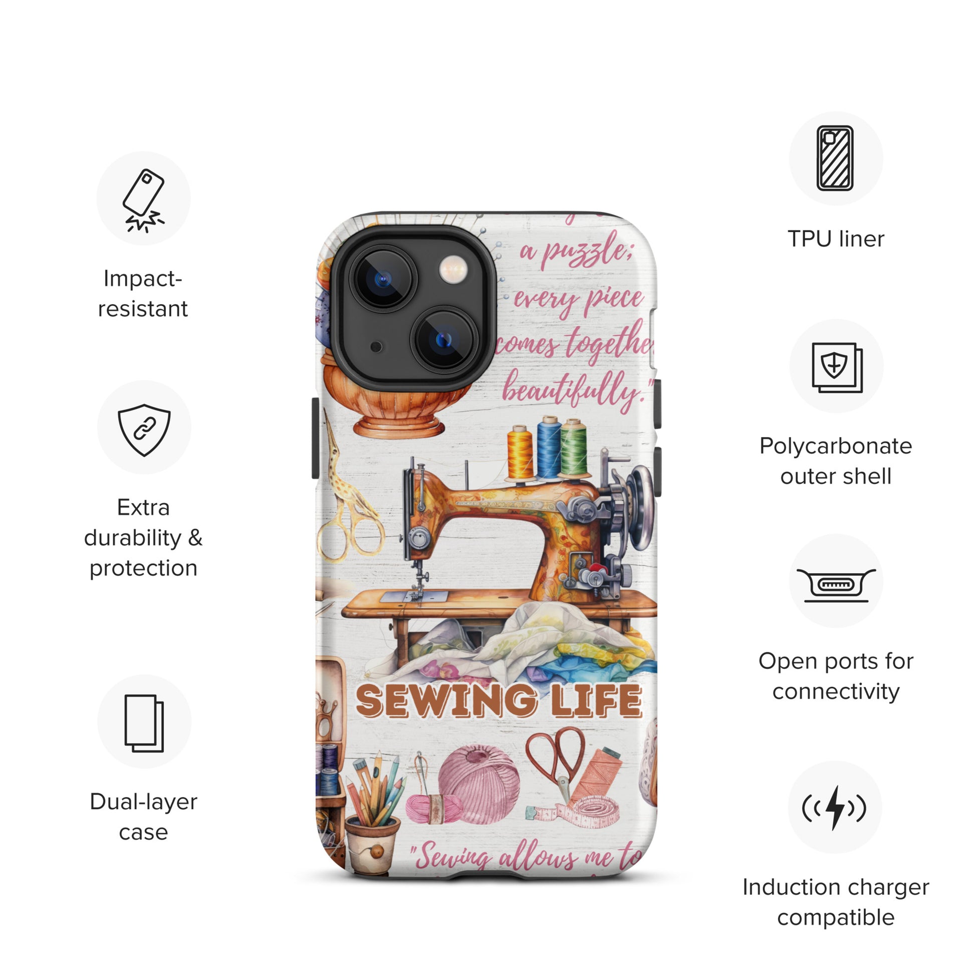 Sewing Life Themed Tough Case for iPhone® CedarHill Country Market