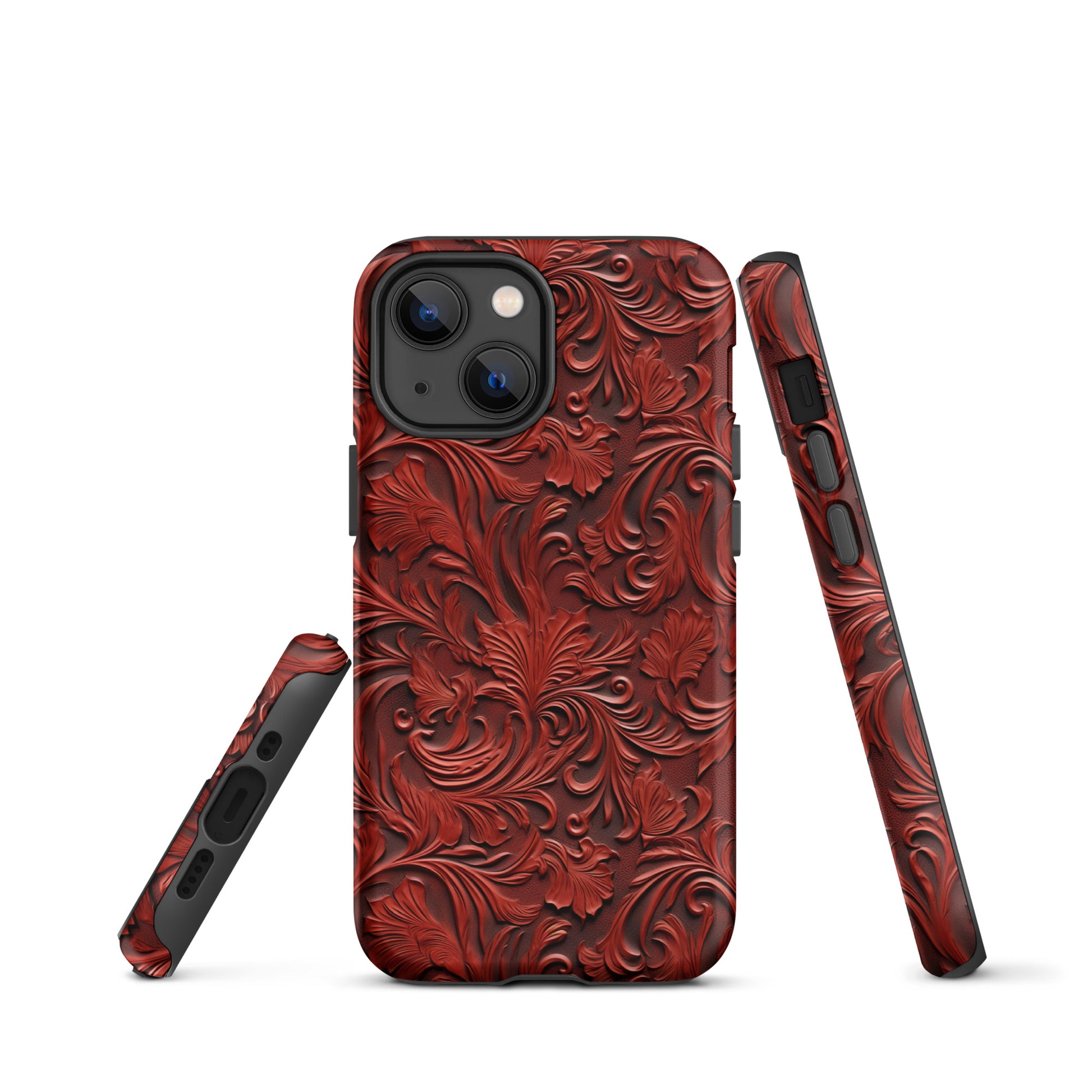 Western Tooled Leather Like Tough Case for iPhone® CedarHill Country Market