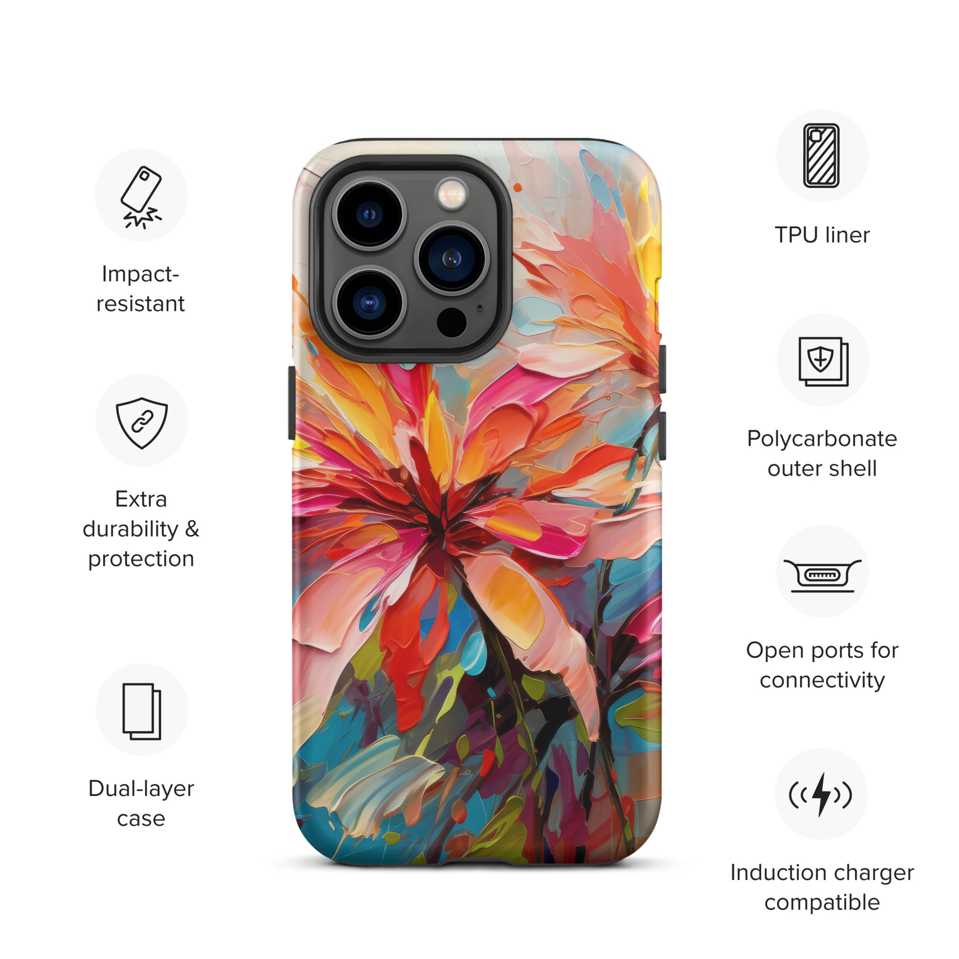 Floral Art Mixed Media themed Tough Case for iPhone® CedarHill Country Market