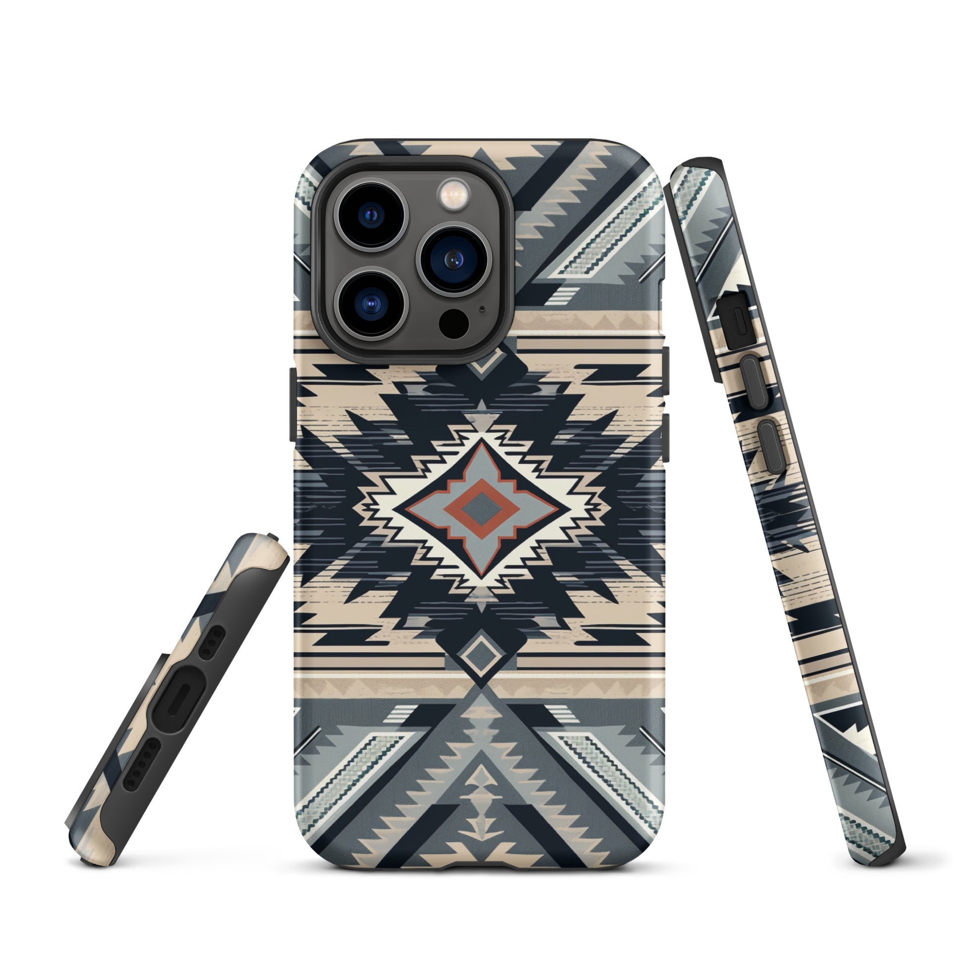 Aztec Navy and Tan Tough Case for iPhone® CedarHill Country Market