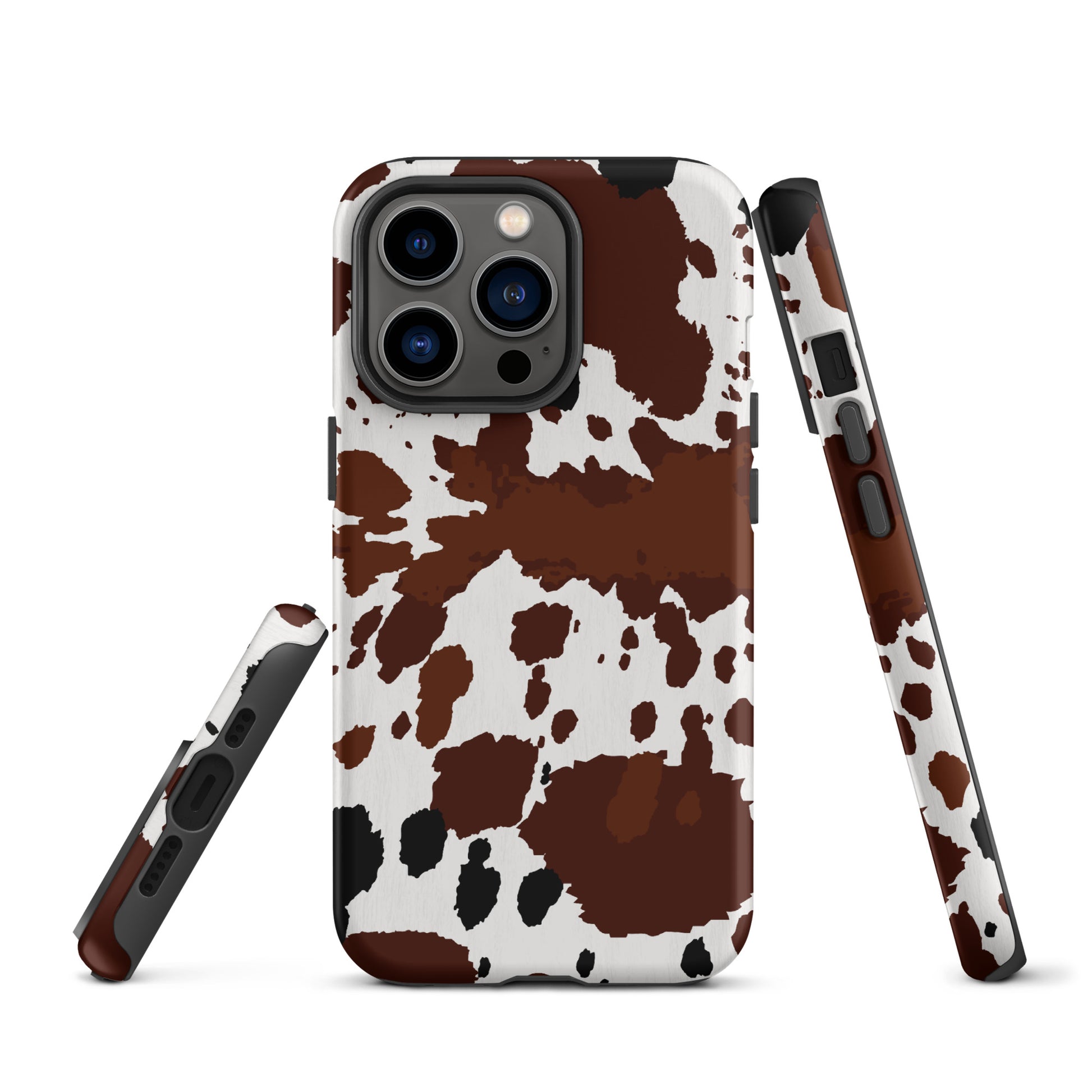 Brown Cow Hide Western Style Tough Case for iPhone® CedarHill Country Market