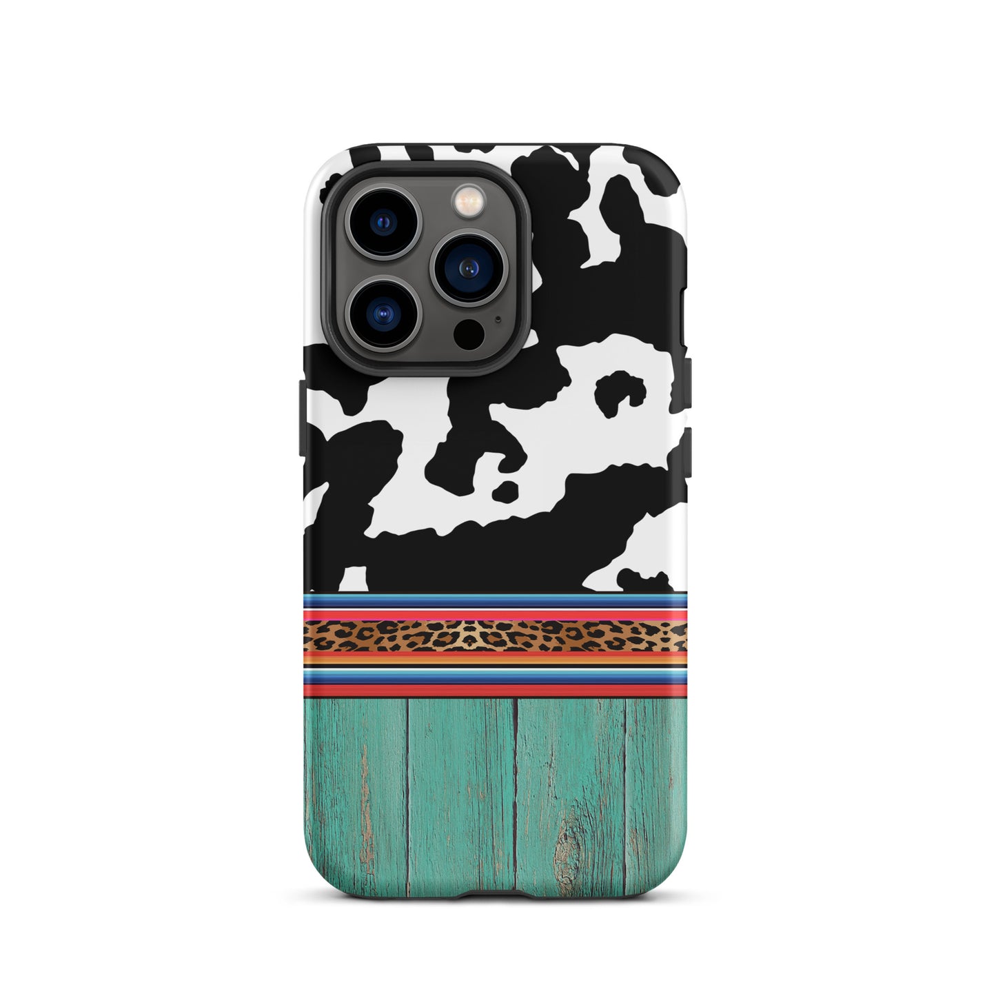 Black Cow Print Western Themed Tough Case for iPhone® CedarHill Country Market