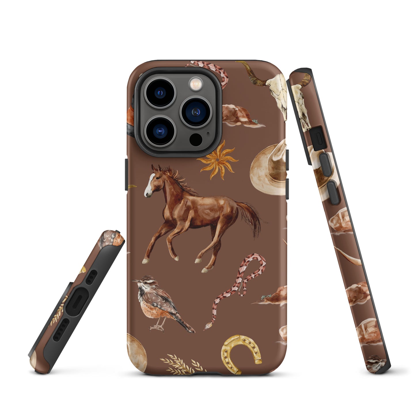 Run Wild Horses Dark Western Themed Tough Case for iPhone® CedarHill Country Market