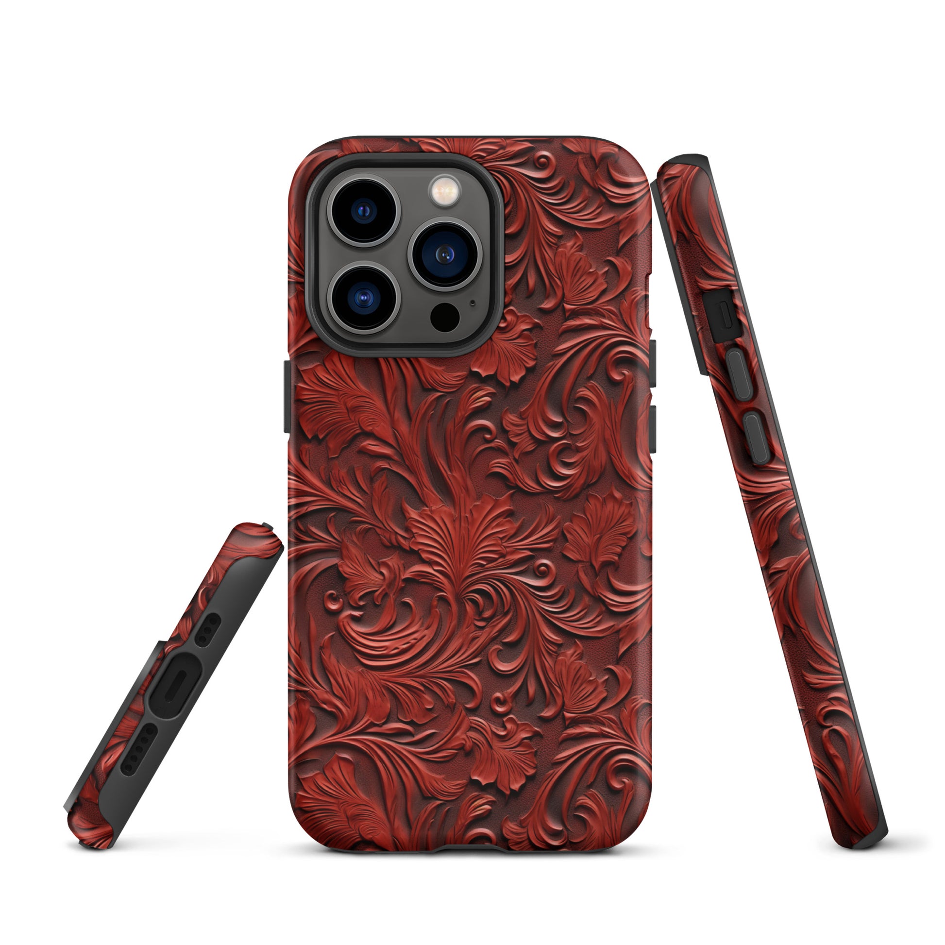 Western Tooled Leather Like Tough Case for iPhone® CedarHill Country Market