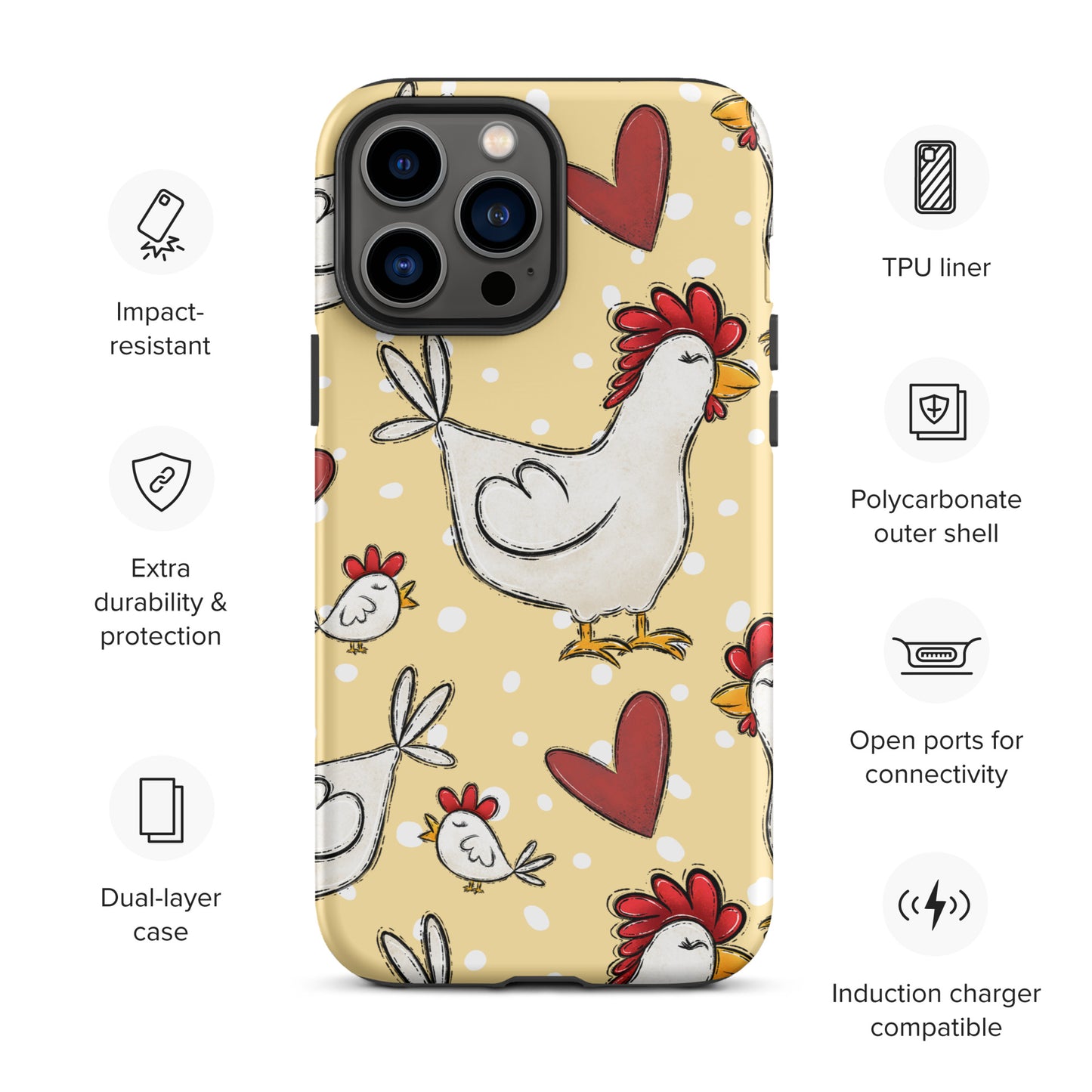 Yellow Chicken/Hen Themed Tough Case for iPhone® CedarHill Country Market
