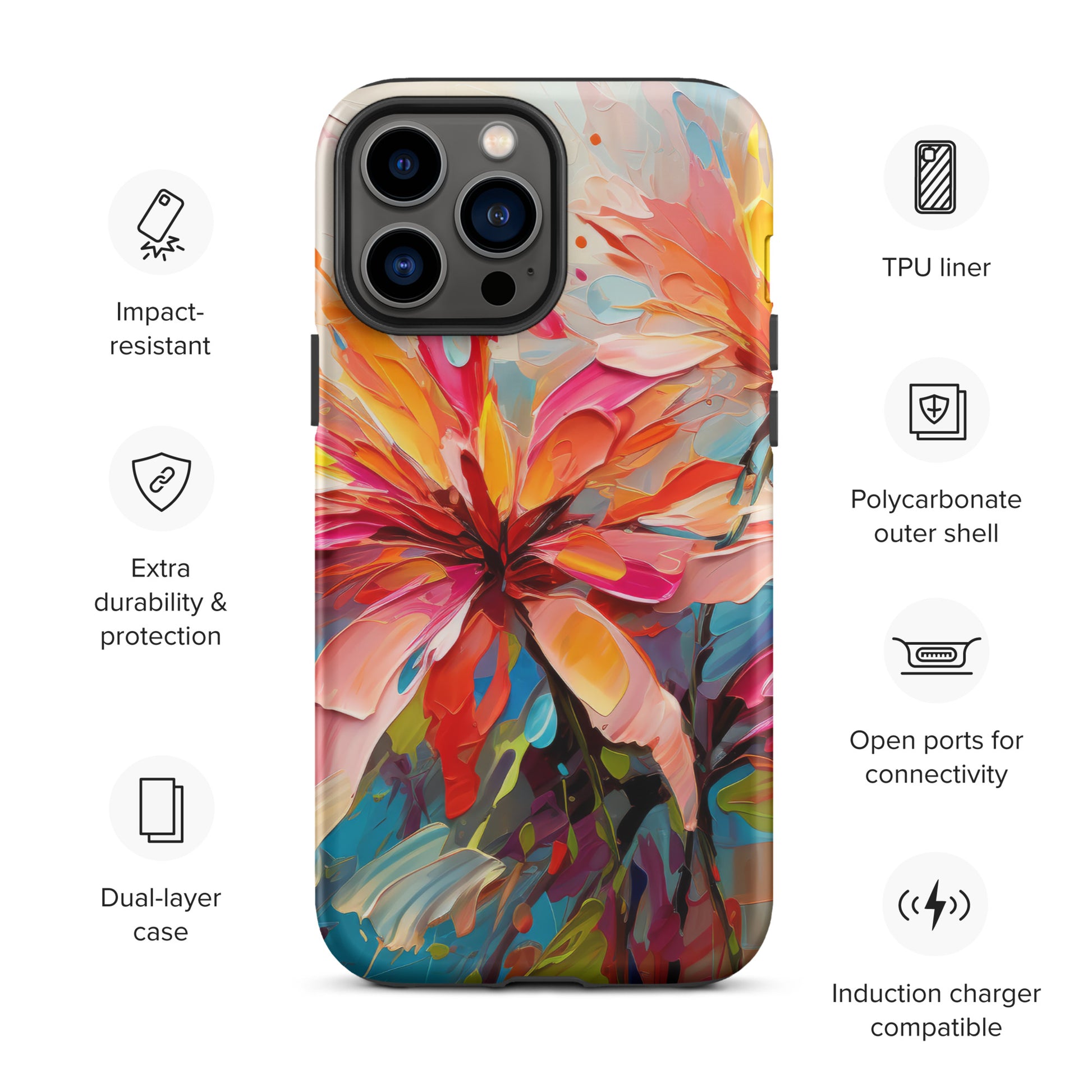 Floral Art Mixed Media themed Tough Case for iPhone® CedarHill Country Market