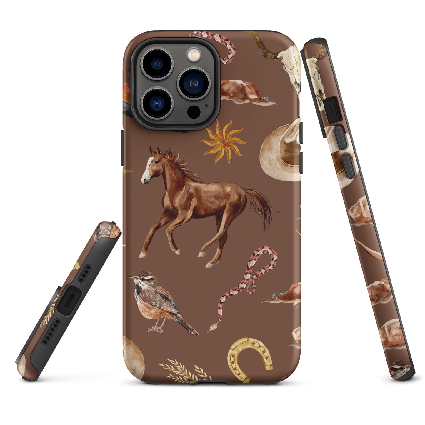 Run Wild Horses Dark Western Themed Tough Case for iPhone® CedarHill Country Market