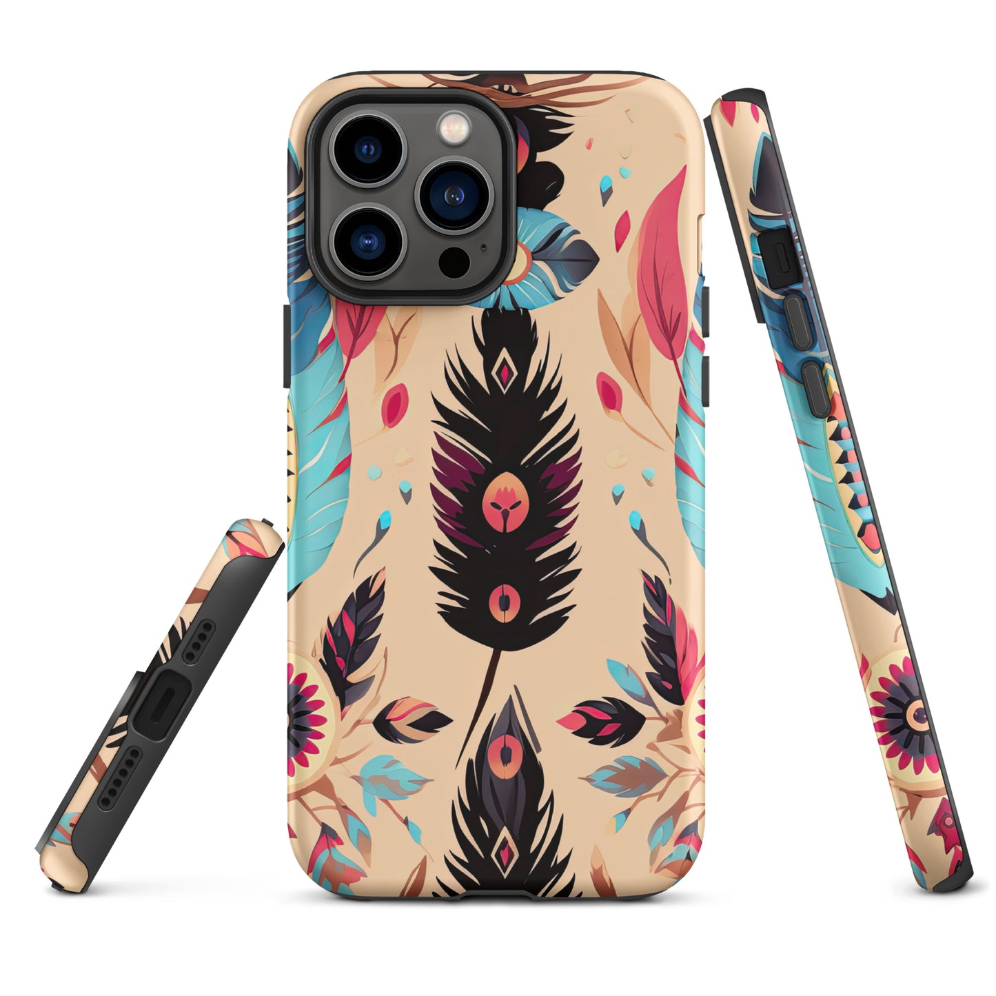 Feathers and Boho Themed Tough Case for iPhone® CedarHill Country Market
