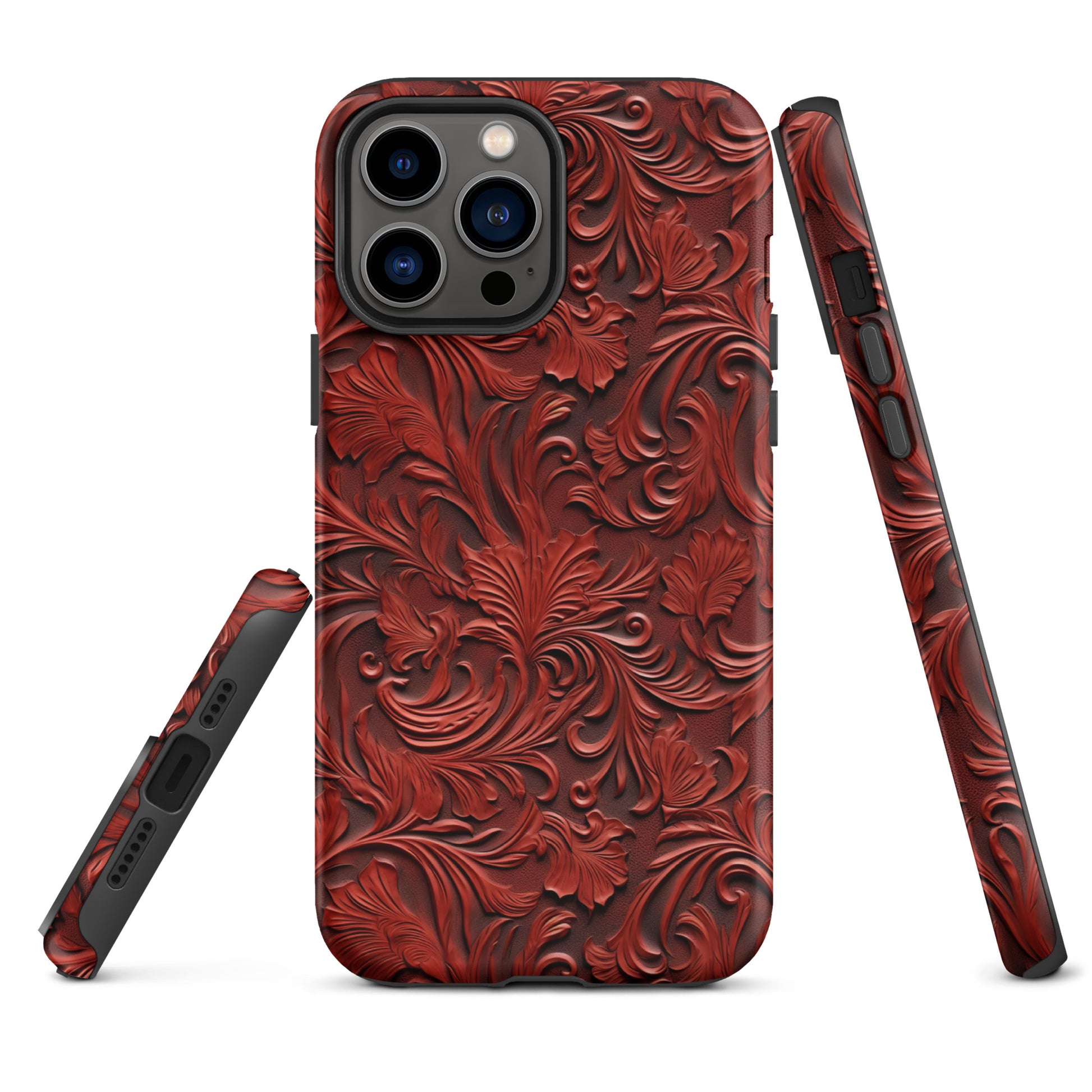 Western Tooled Leather Like Tough Case for iPhone® CedarHill Country Market