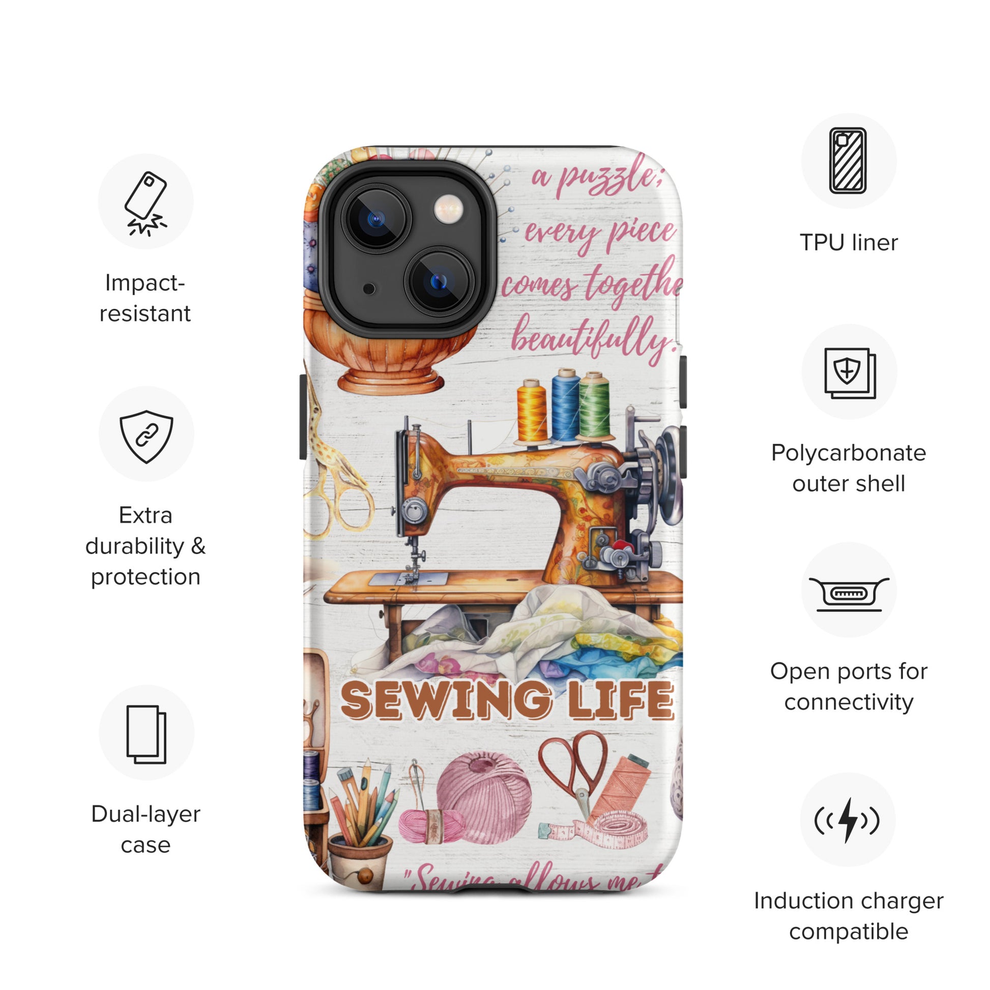 Sewing Life Themed Tough Case for iPhone® CedarHill Country Market