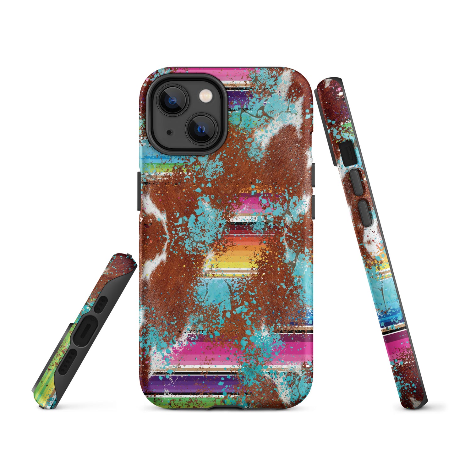 Cowhide and Aztec Western Themed Tough Case for iPhone®