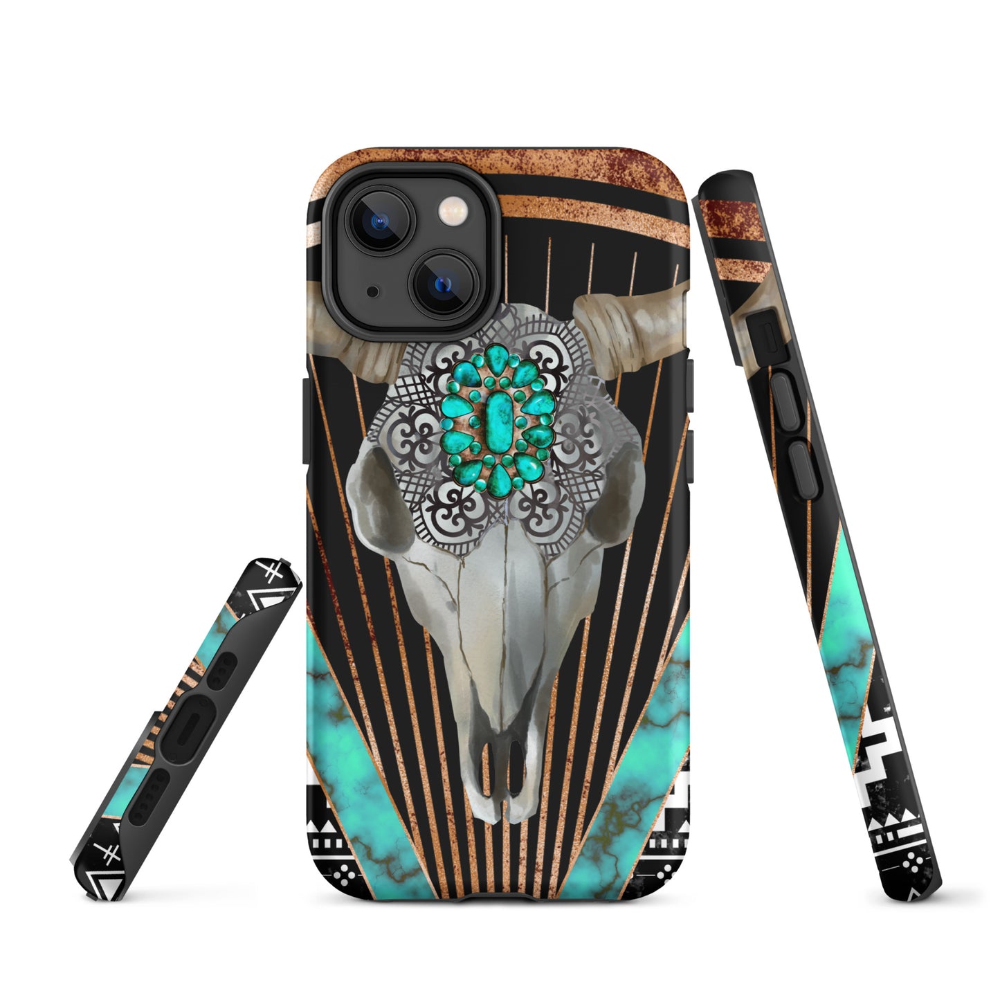 Bullhead and Conchos Western Themed Tough Case for iPhone®
