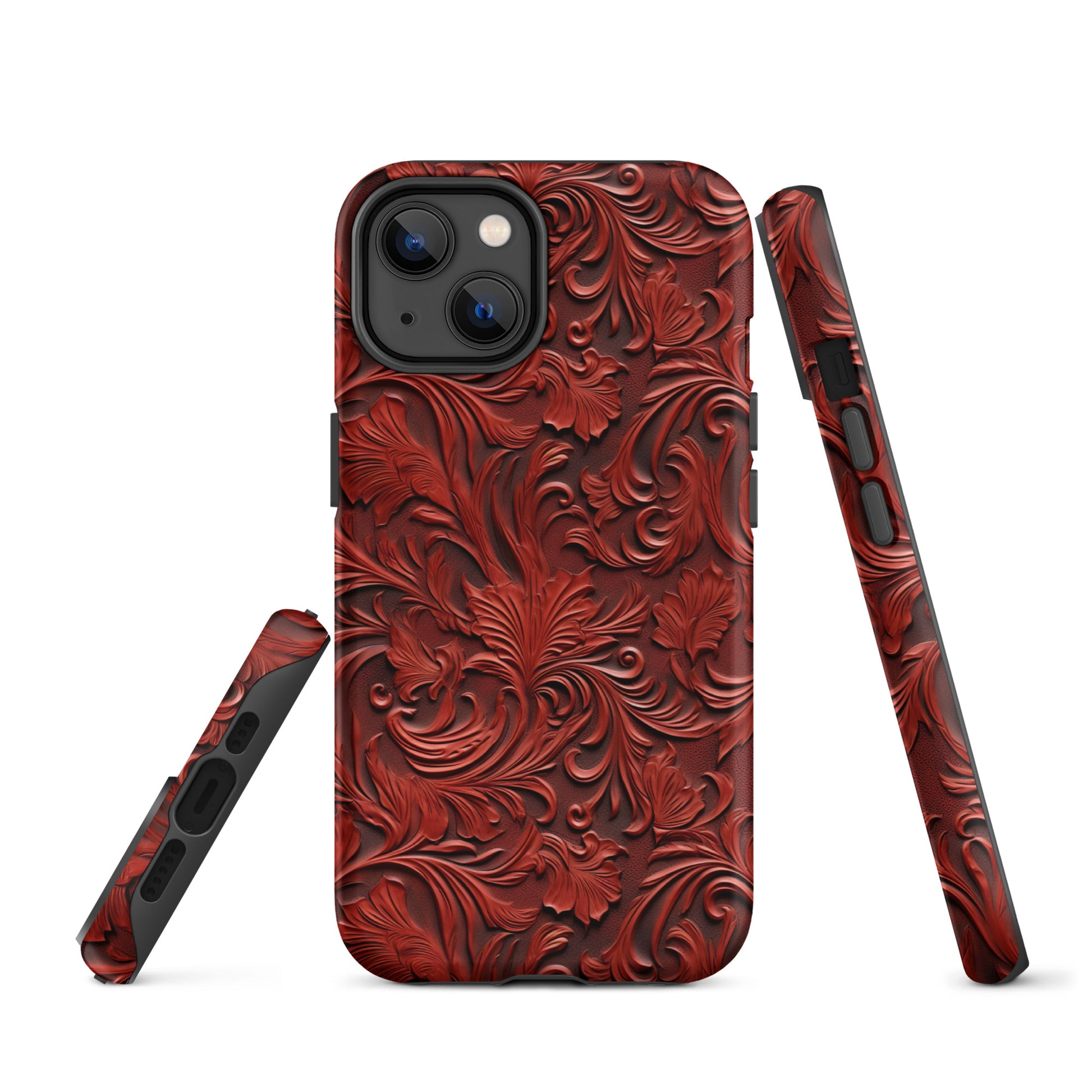 Western Tooled Leather Like Tough Case for iPhone® CedarHill Country Market