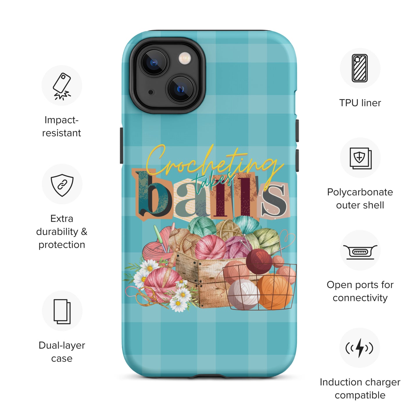 Crocheting Takes Balls Themed Tough Case for iPhone® CedarHill Country Market