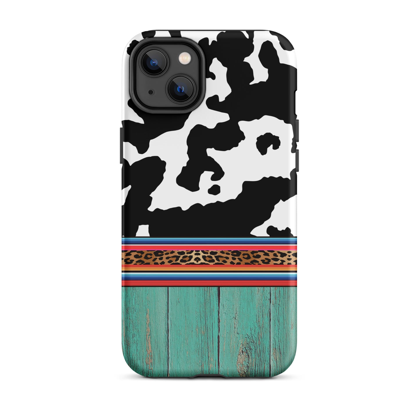 Black Cow Print Western Themed Tough Case for iPhone® CedarHill Country Market